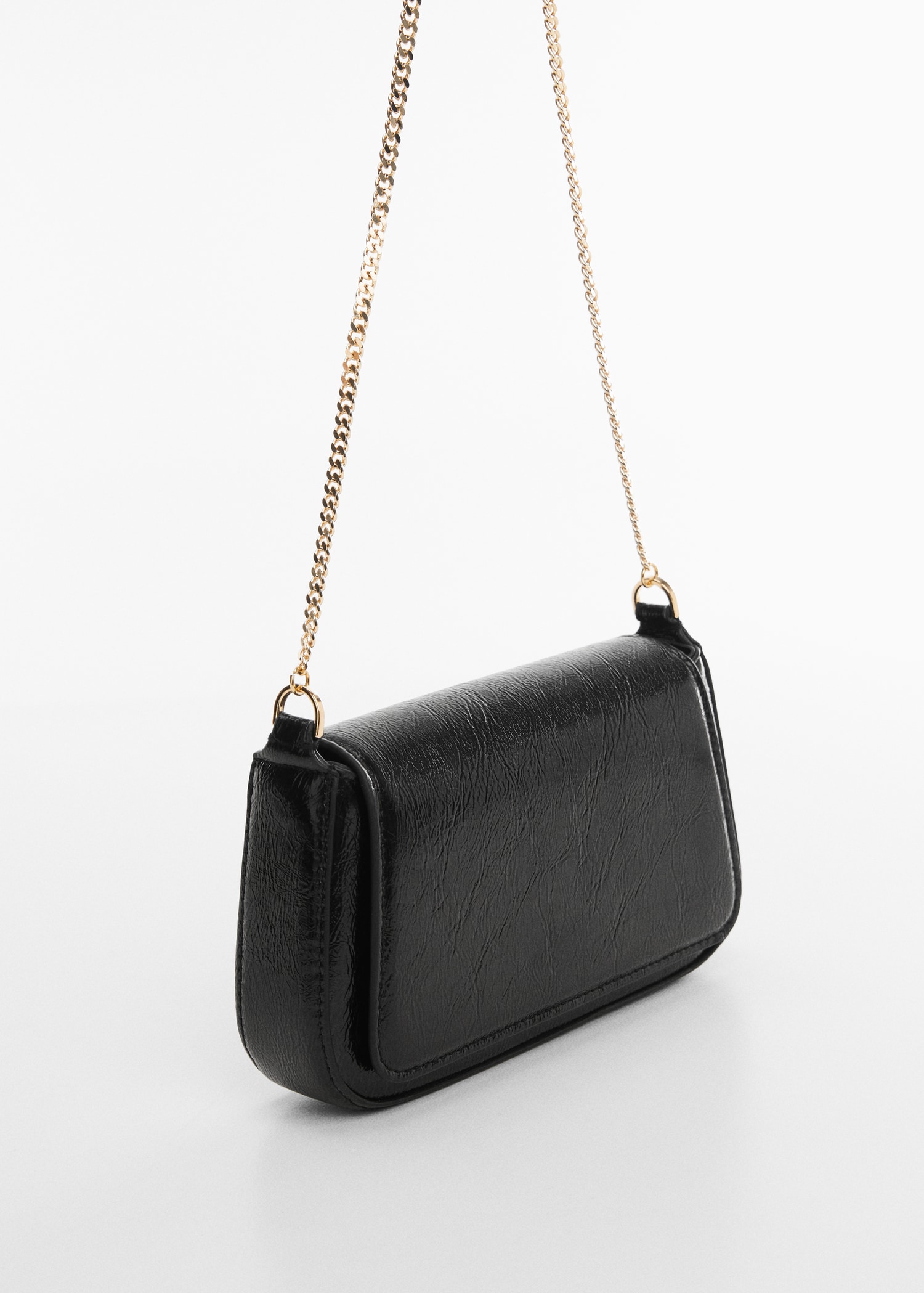Patent leather-effect chain bag Women MANGO Japan