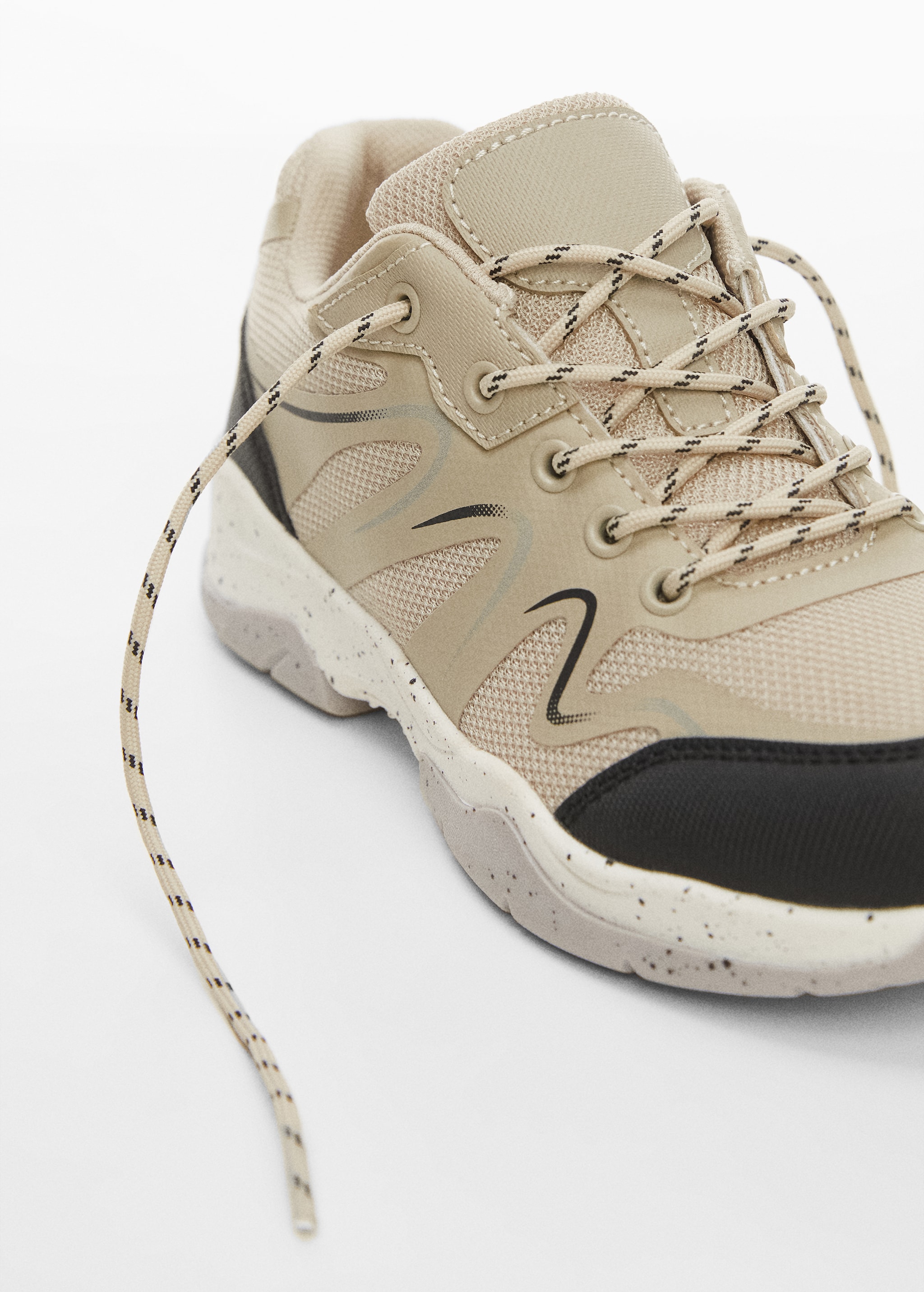 Lace-up mixed sneakers - Details of the article 3