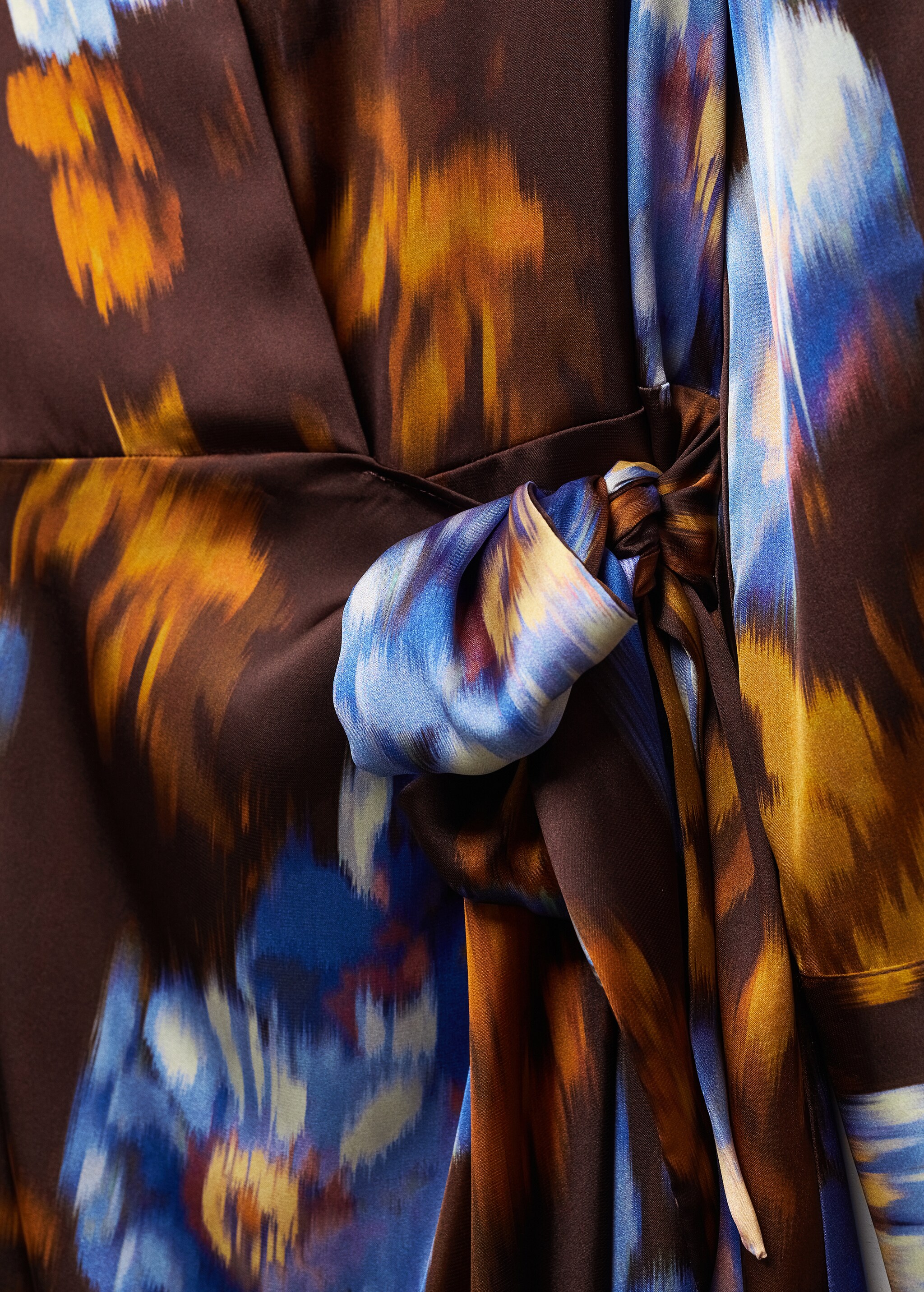 Printed satin dress - Details of the article 8