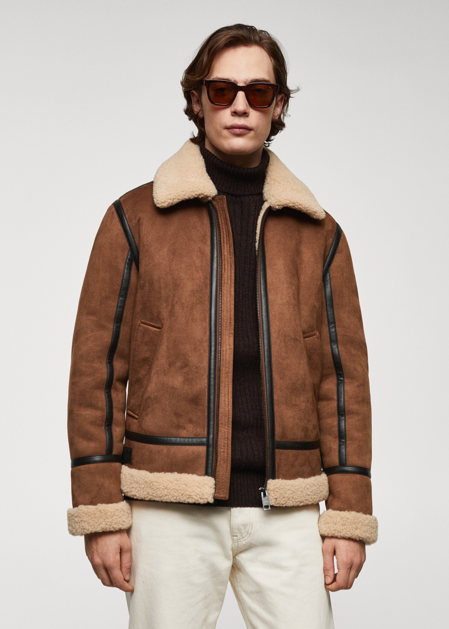 Shearling-lined jacket - Medium plane