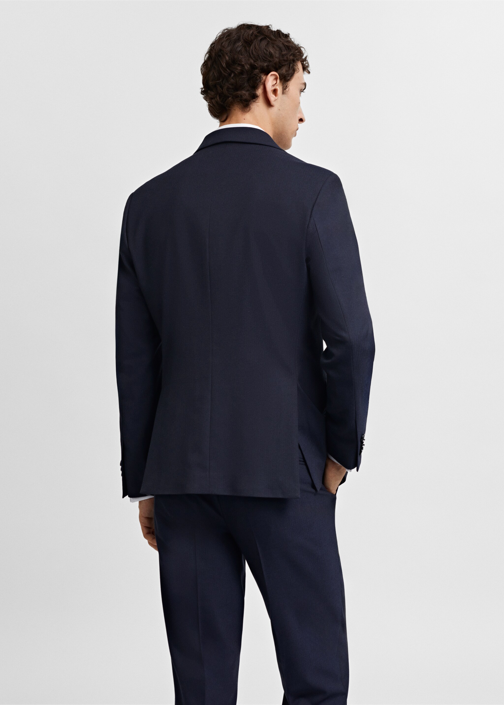 Stretch fabric slim-fit suit jacket - Reverse of the article