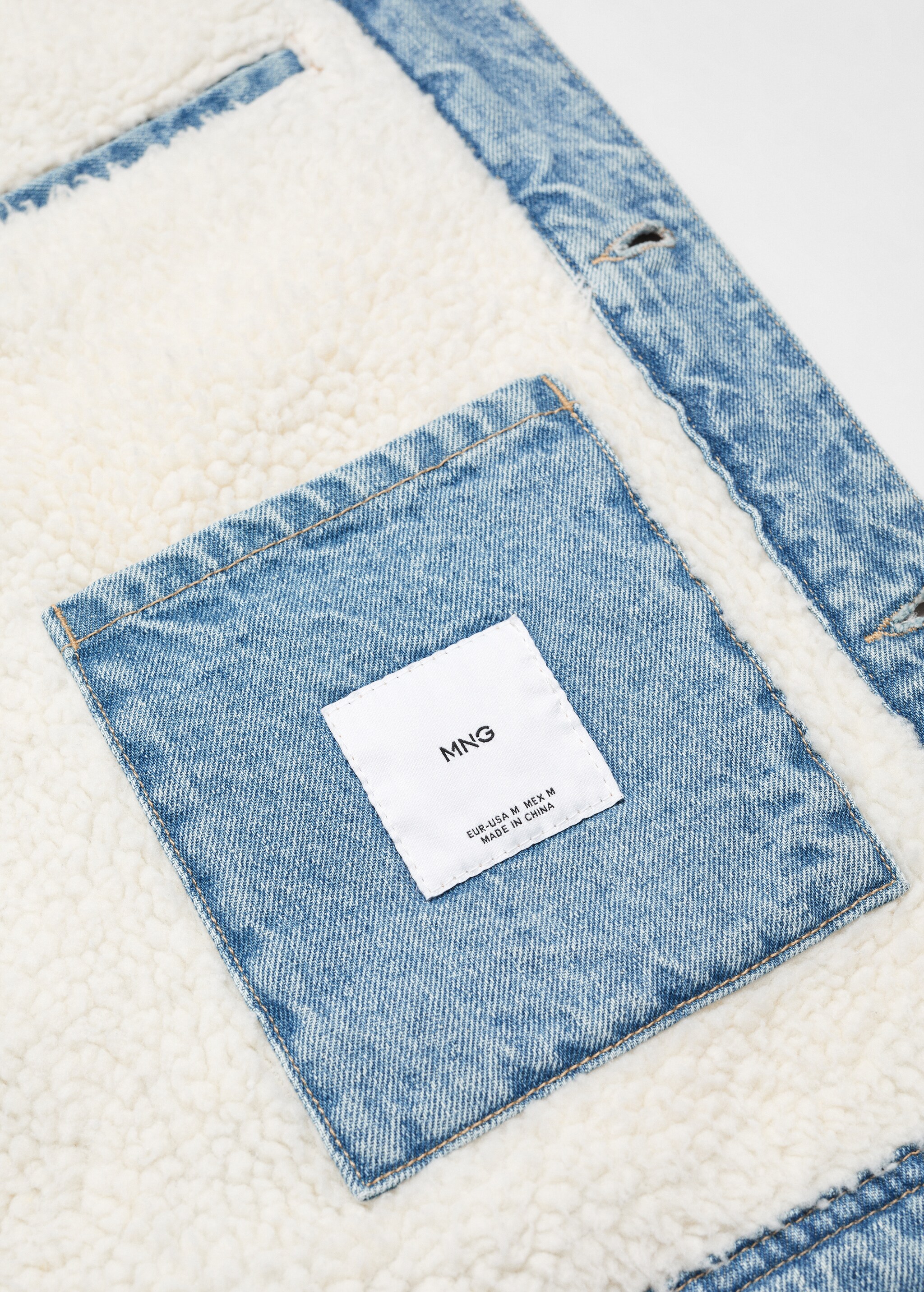 Shearling denim jacket - Details of the article 8