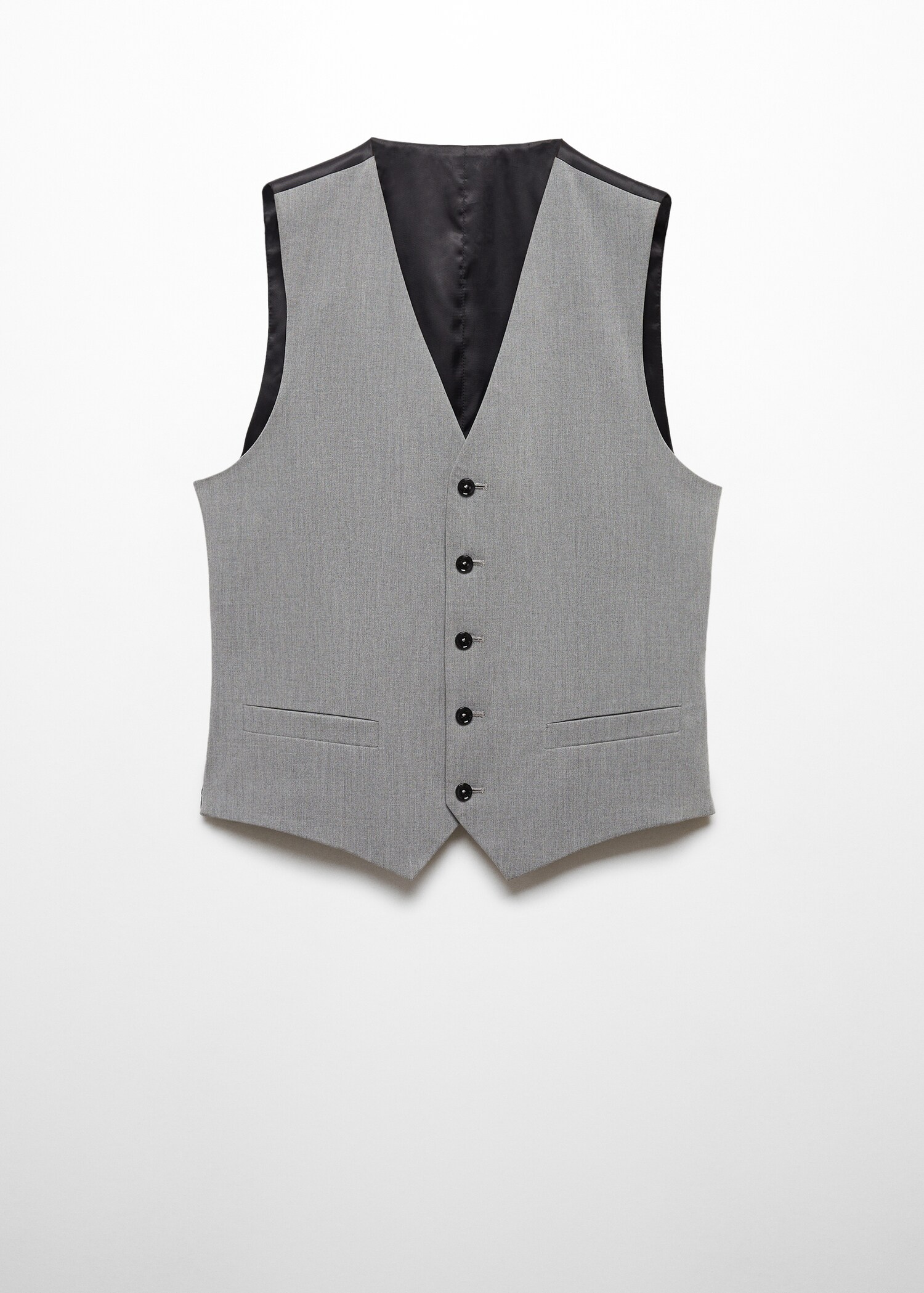 Super slim-fit stretch fabric suit waistcoat - Article without model