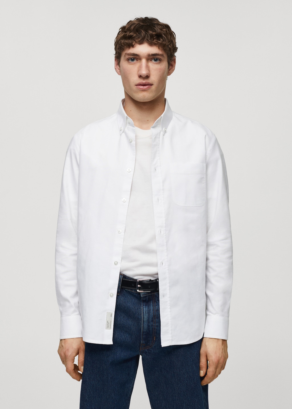 Regular fit Oxford cotton shirt - Man | MANGO United Kingdom