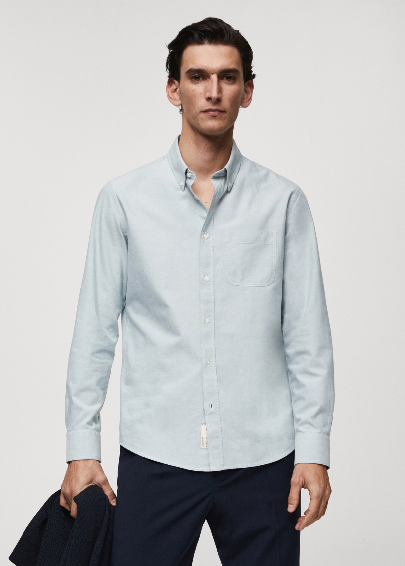 Camisa regular fit Oxford algodón