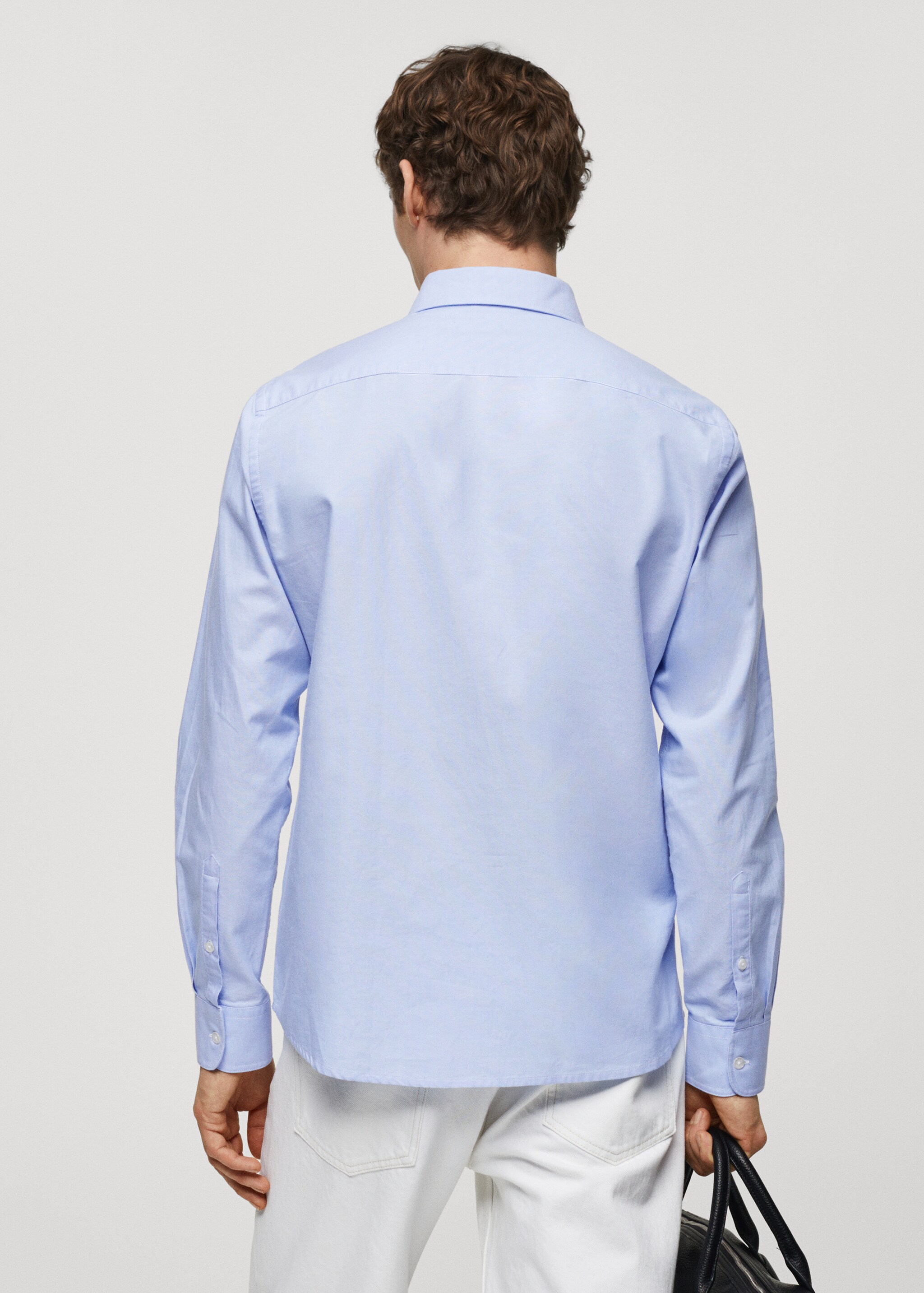 Camisa Oxford regular fit de algodão - Verso do artigo