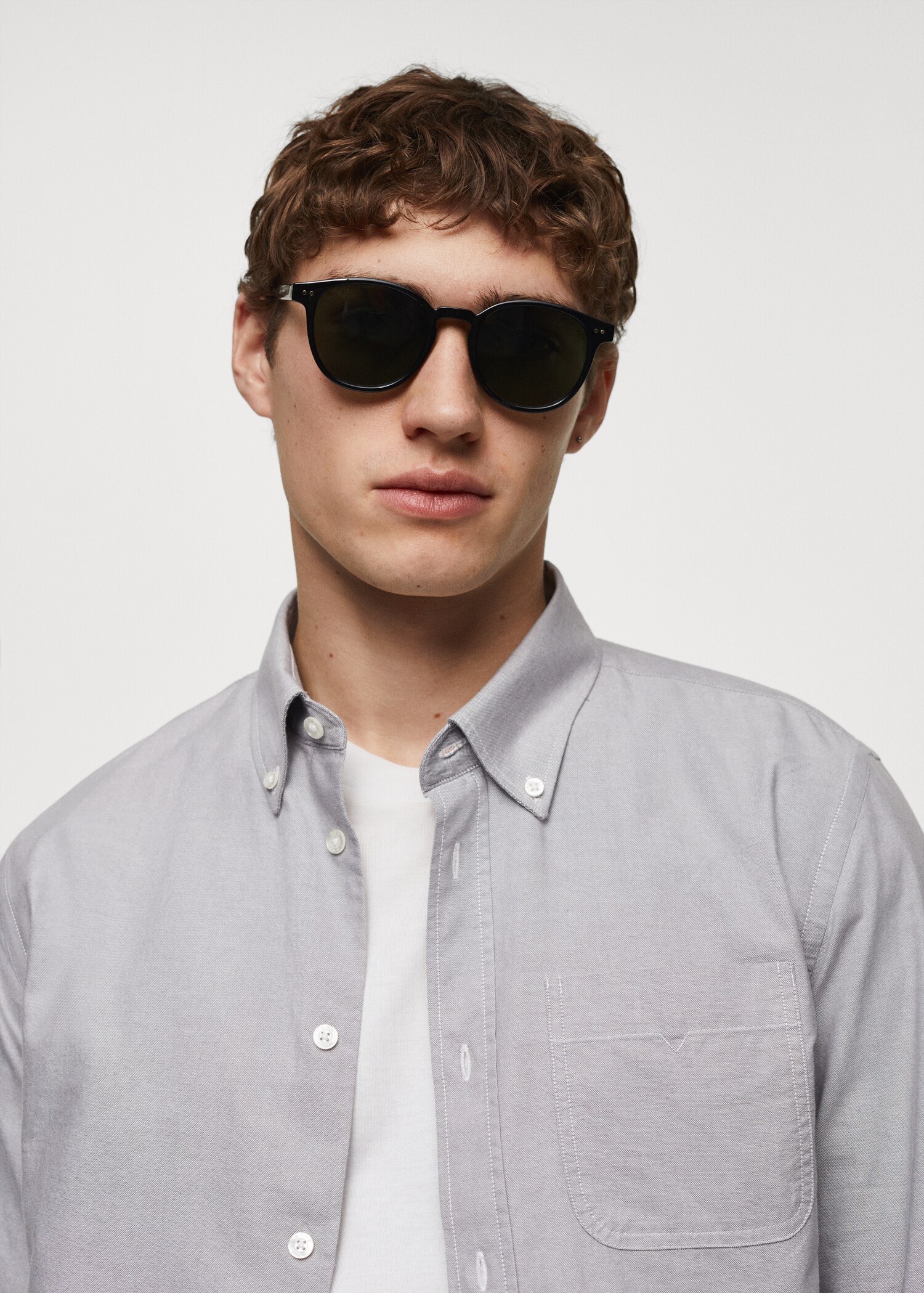 Regular fit Oxford cotton shirt - Details of the article 1