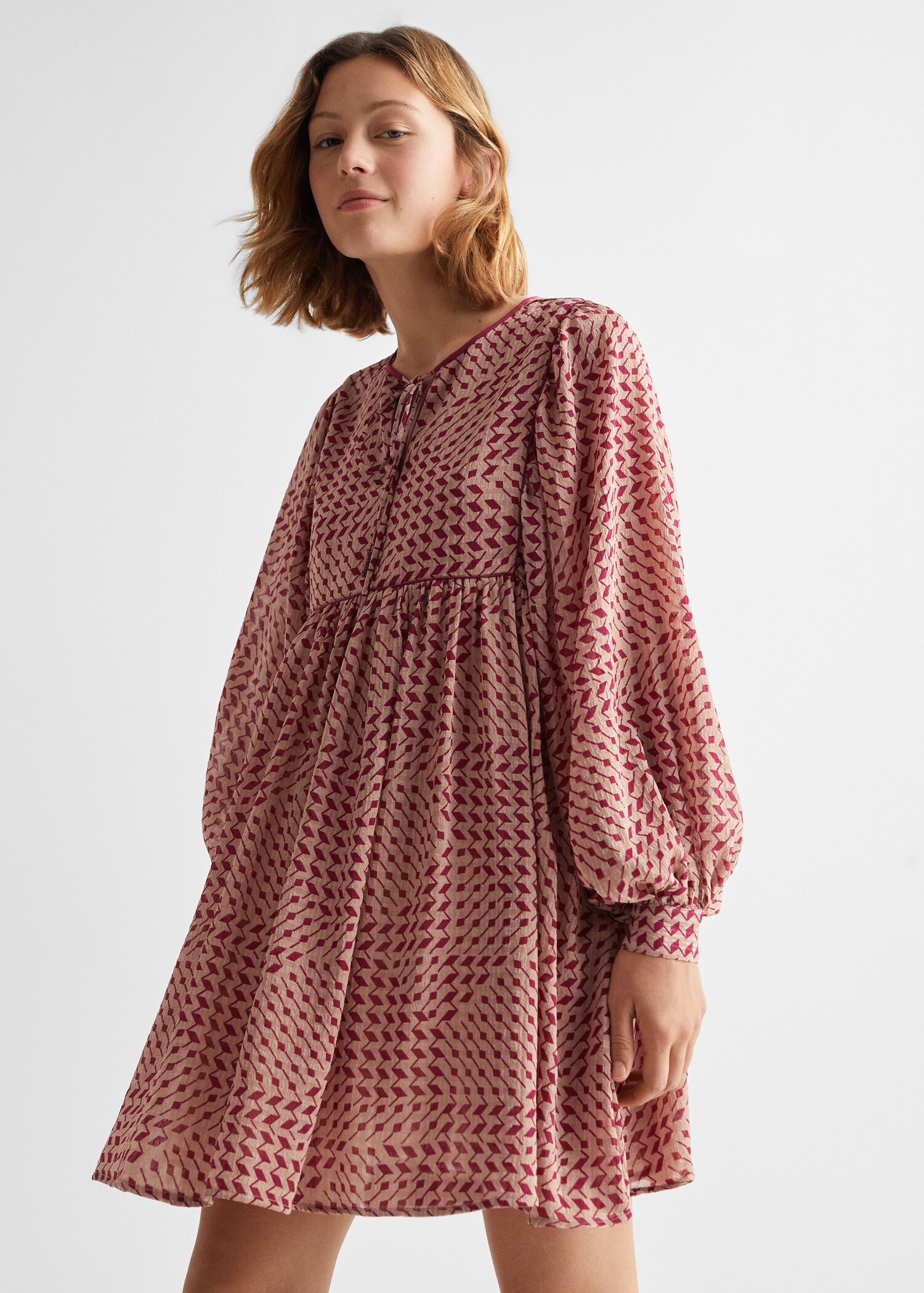 Flowy printed dress - Medium plane