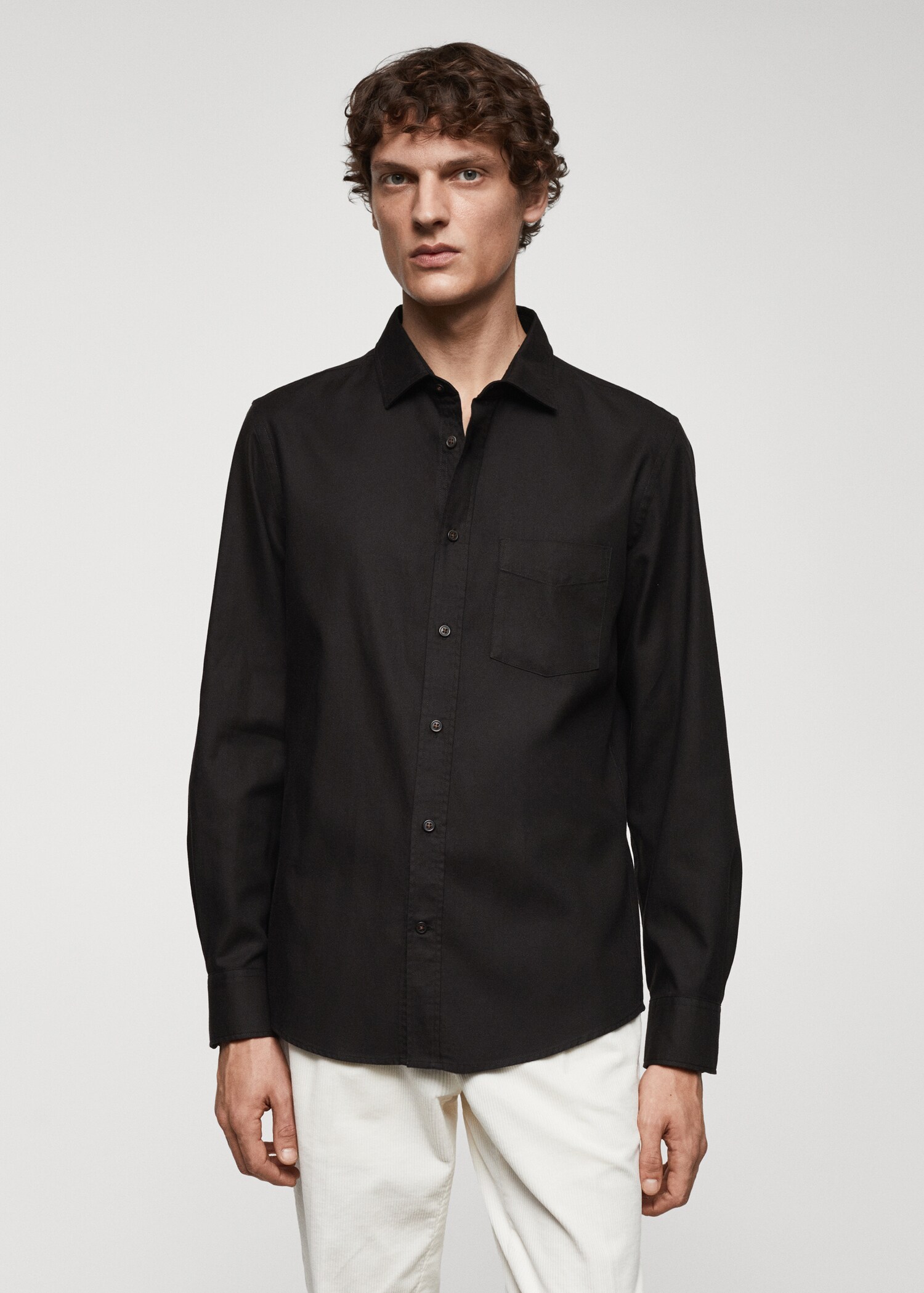 Brushed cotton twill shirt - Medium plane