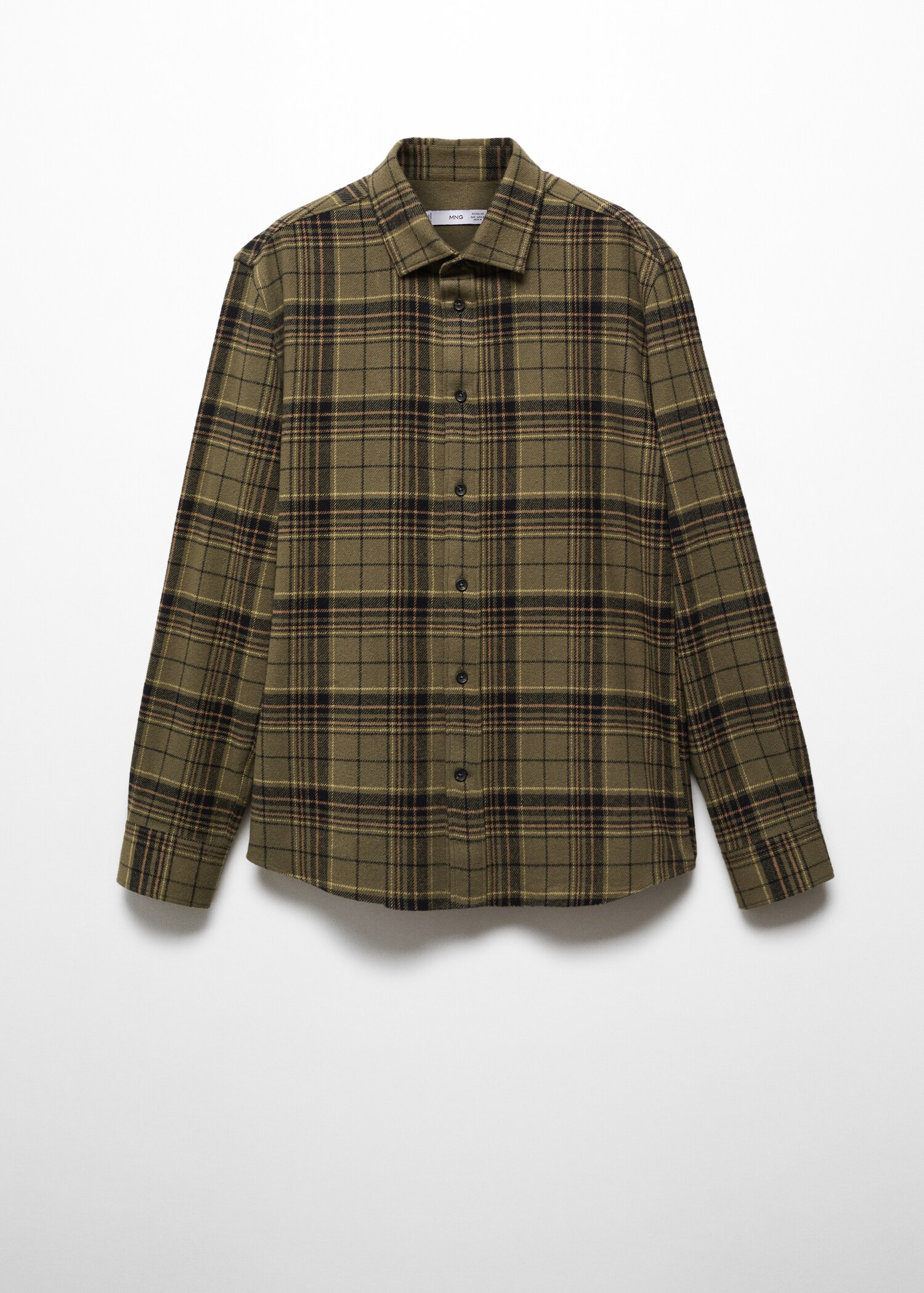 Regular fit checked flannel shirt - Article without model