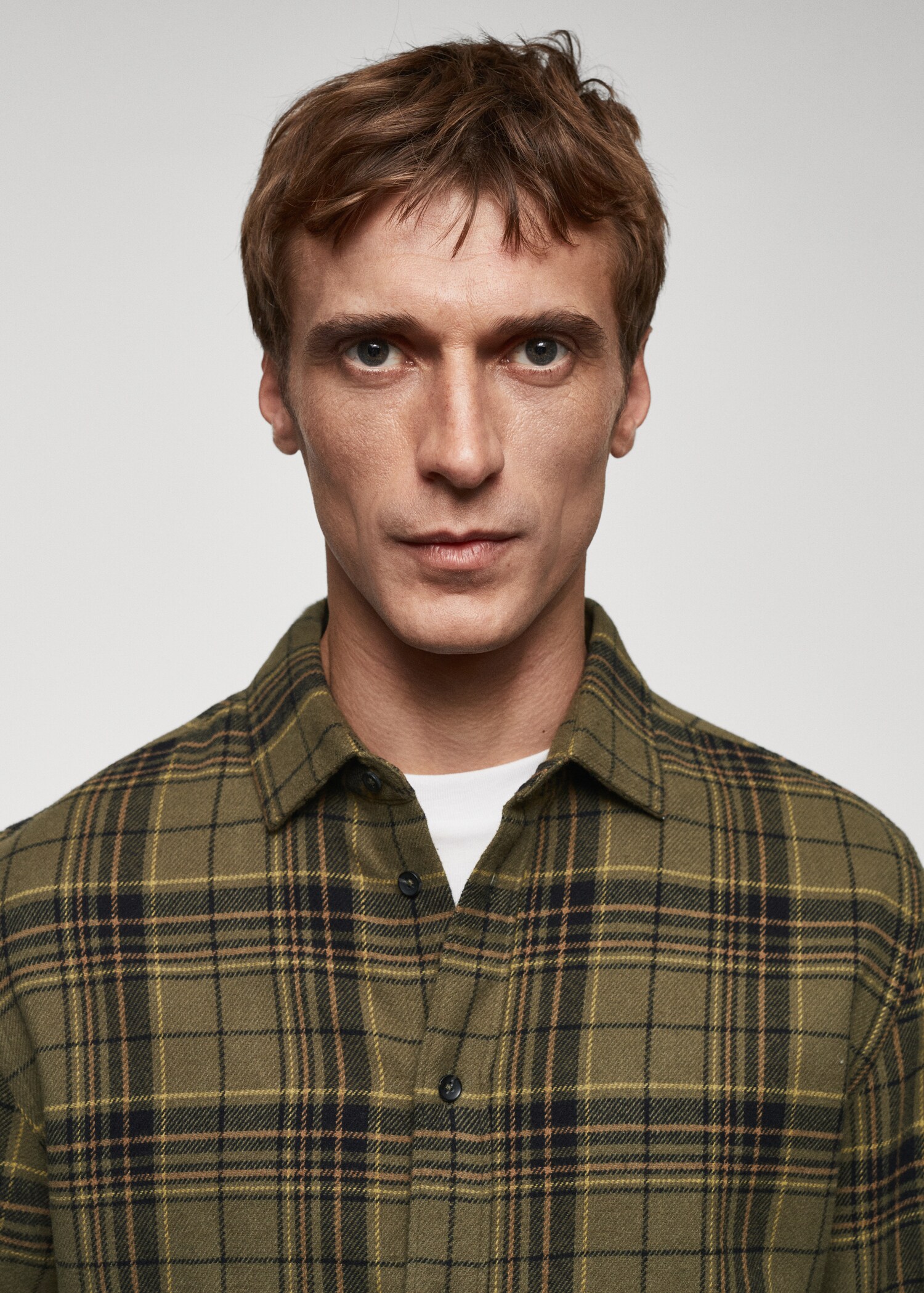 Regular fit checked flannel shirt - Details of the article 1