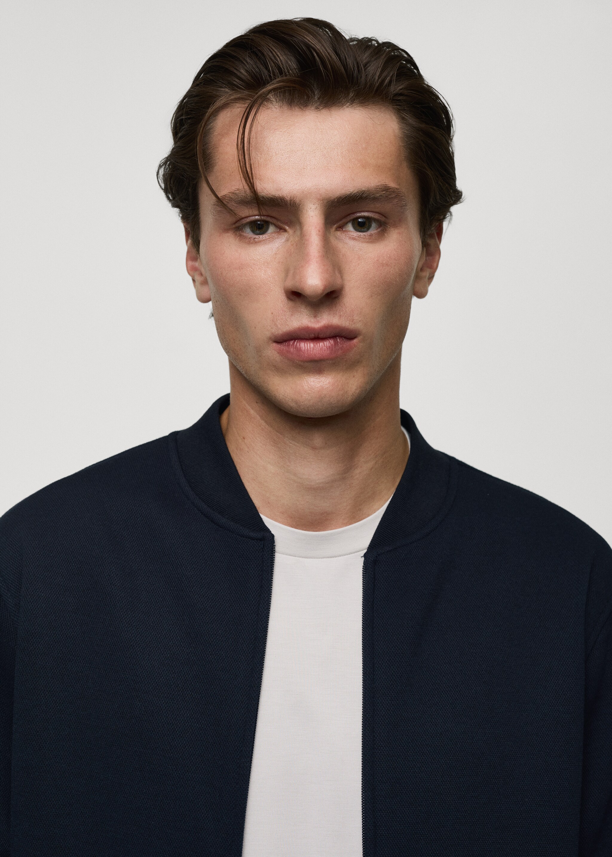 Breathable structured bomber jacket - Details of the article 4