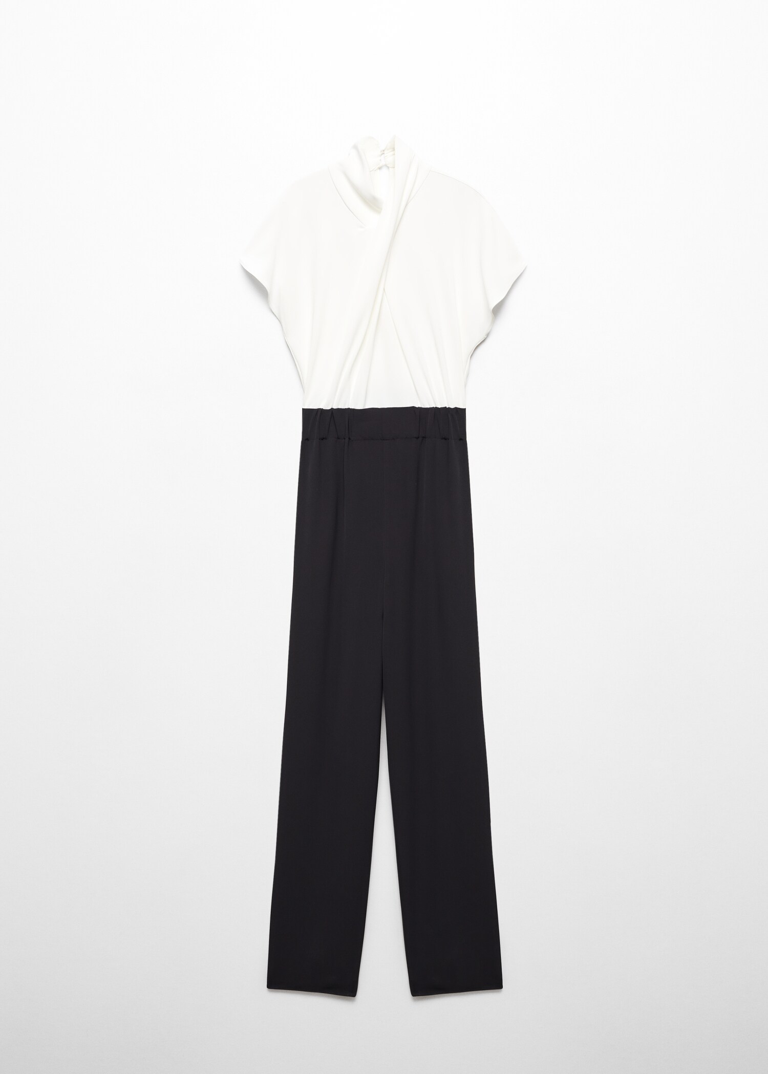 Cross-neck long jumpsuit - Article without model