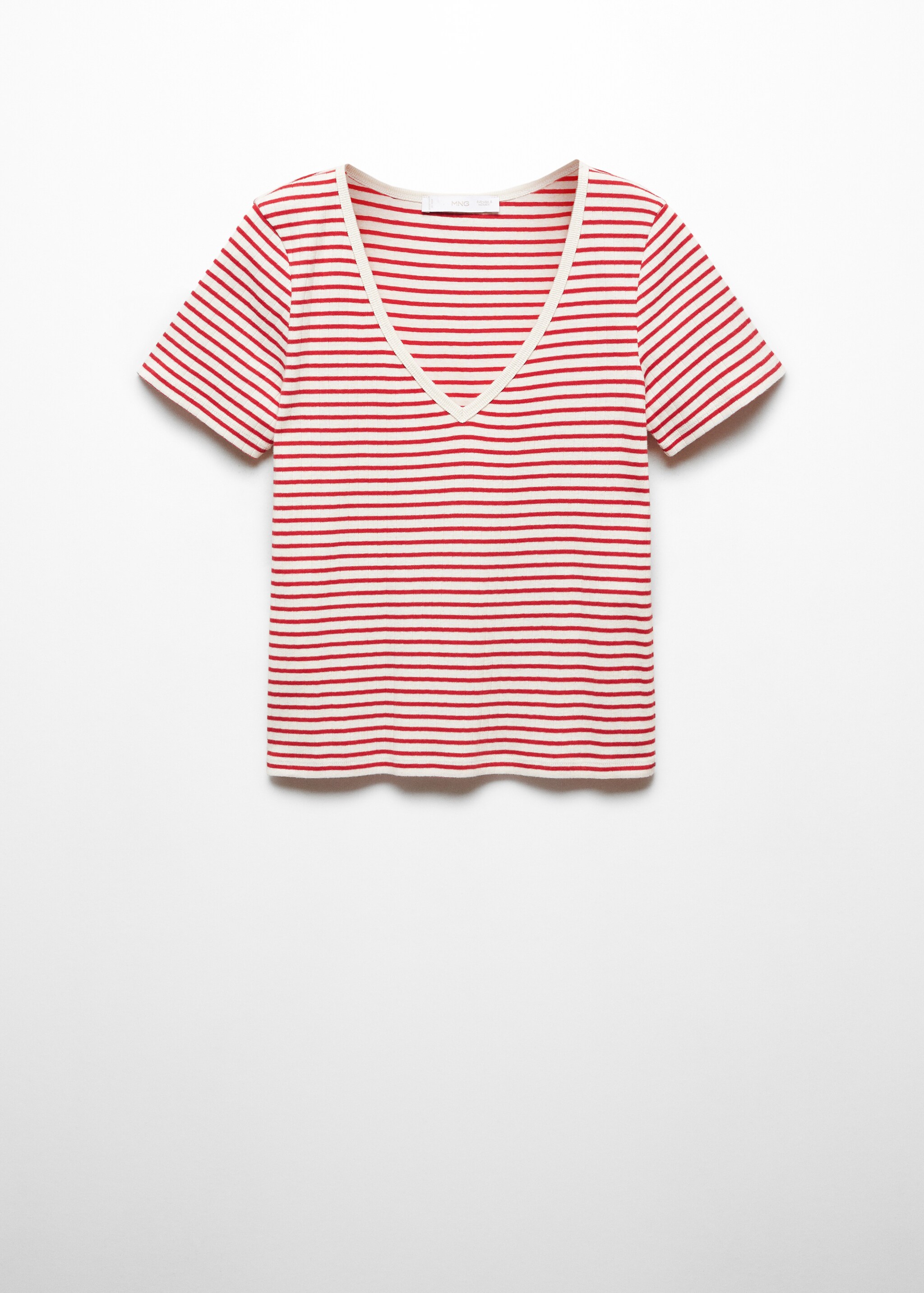 V-neck striped T-shirt - Article without model