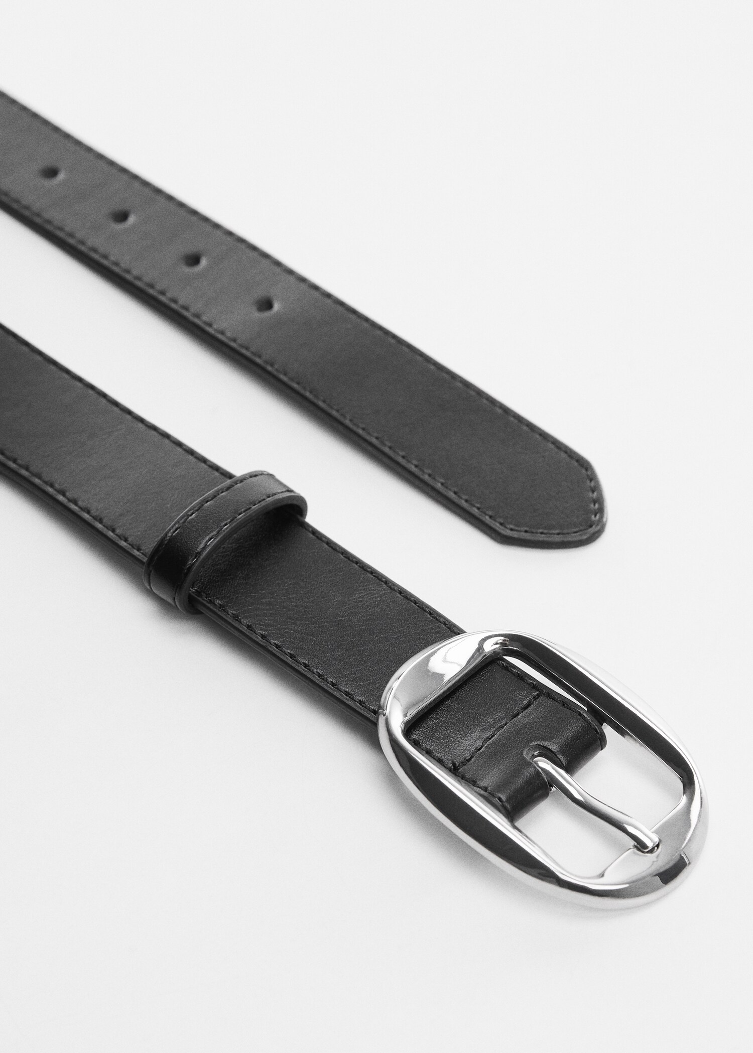 Oval buckle belt - Medium plane