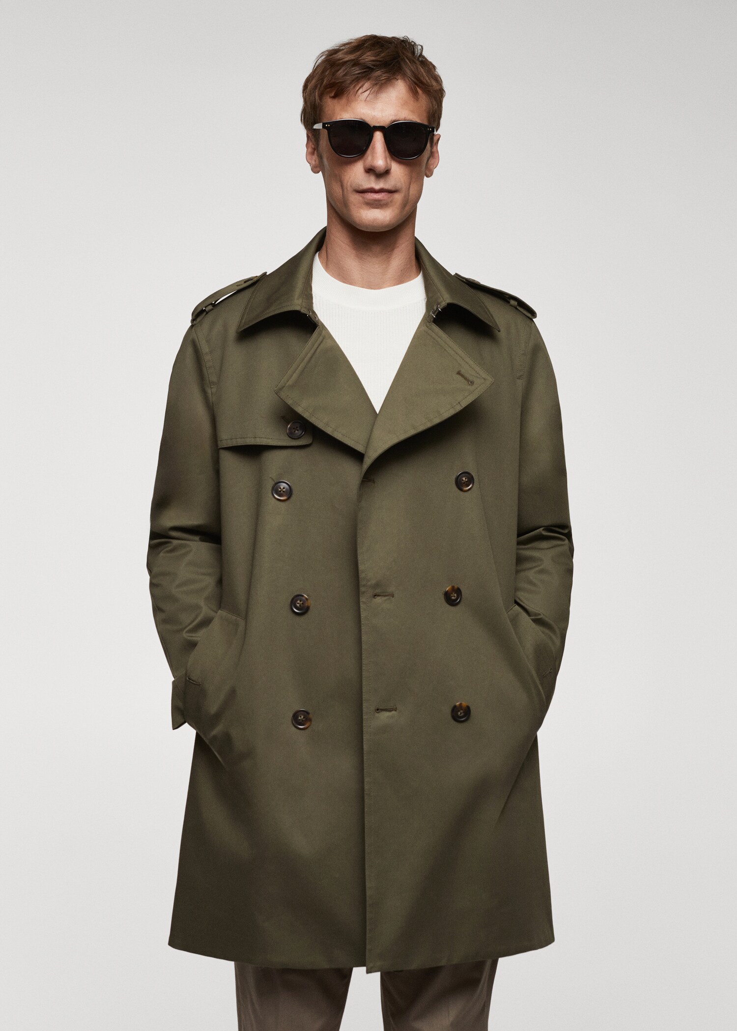 Classic water-repellent trench coat - Medium plane