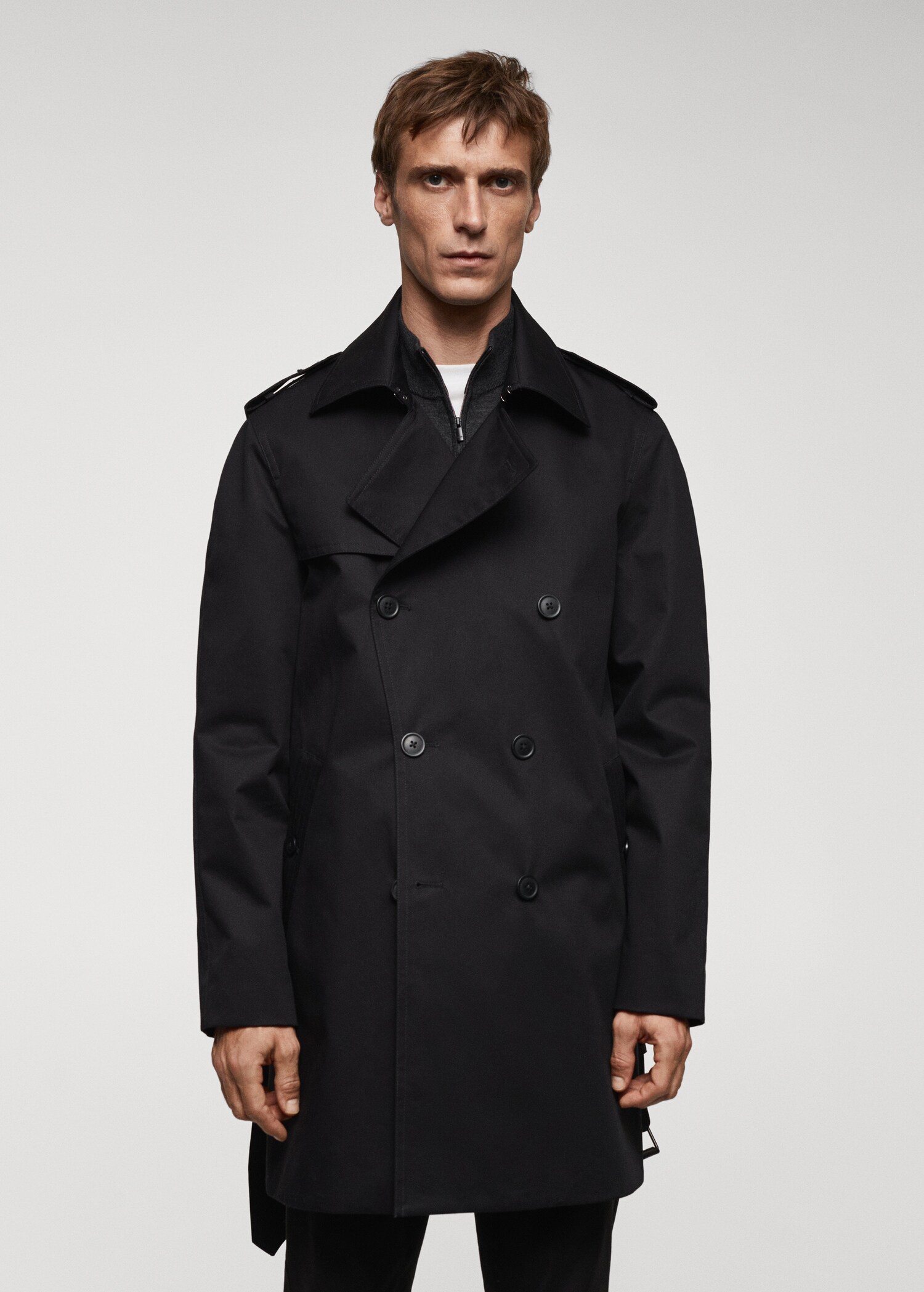 Classic water-repellent trench coat - Medium plane