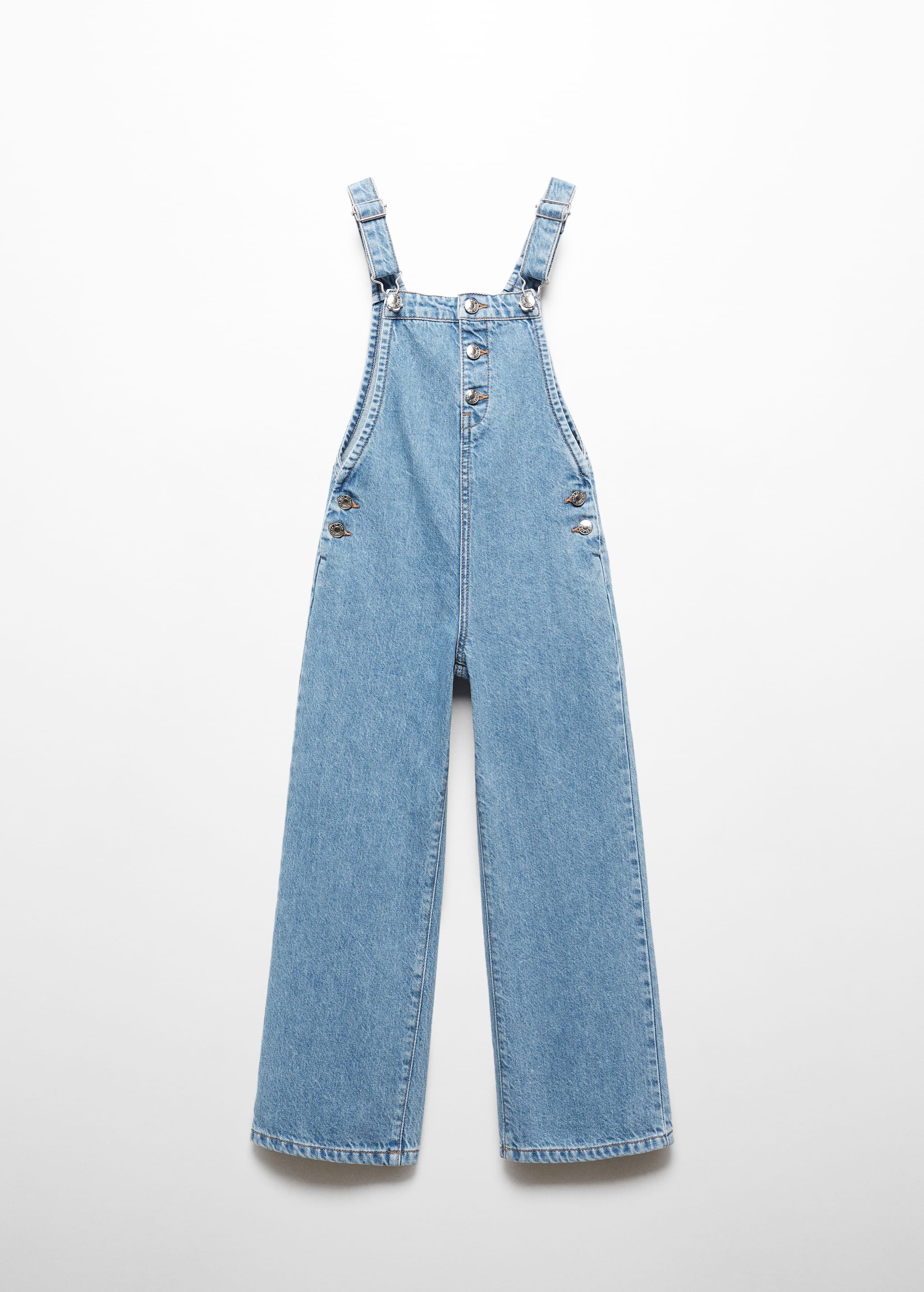 Denim buttoned dungarees - Article without model