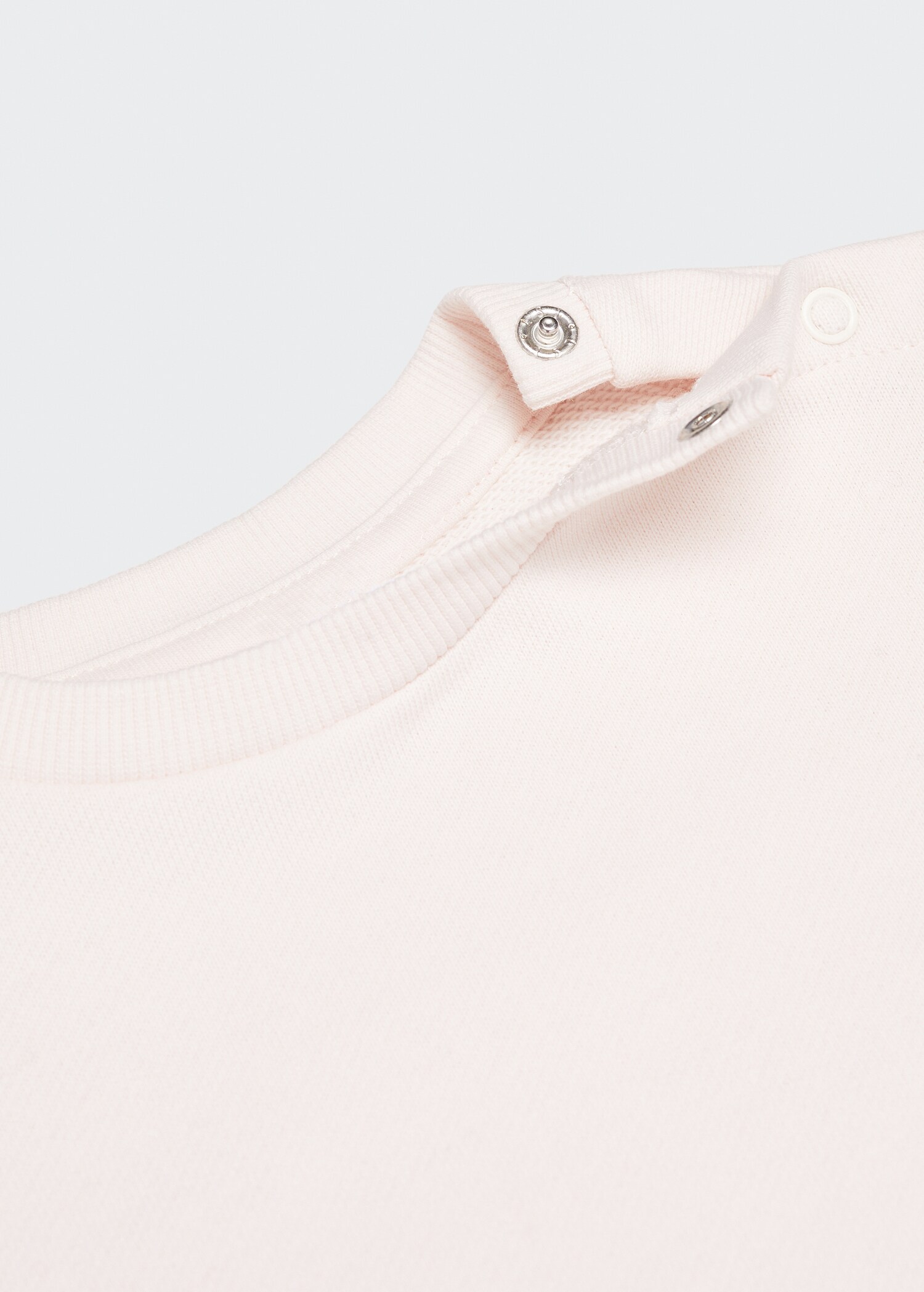 Bomullssweatshirt med knappar - Detaljer om artikeln 0