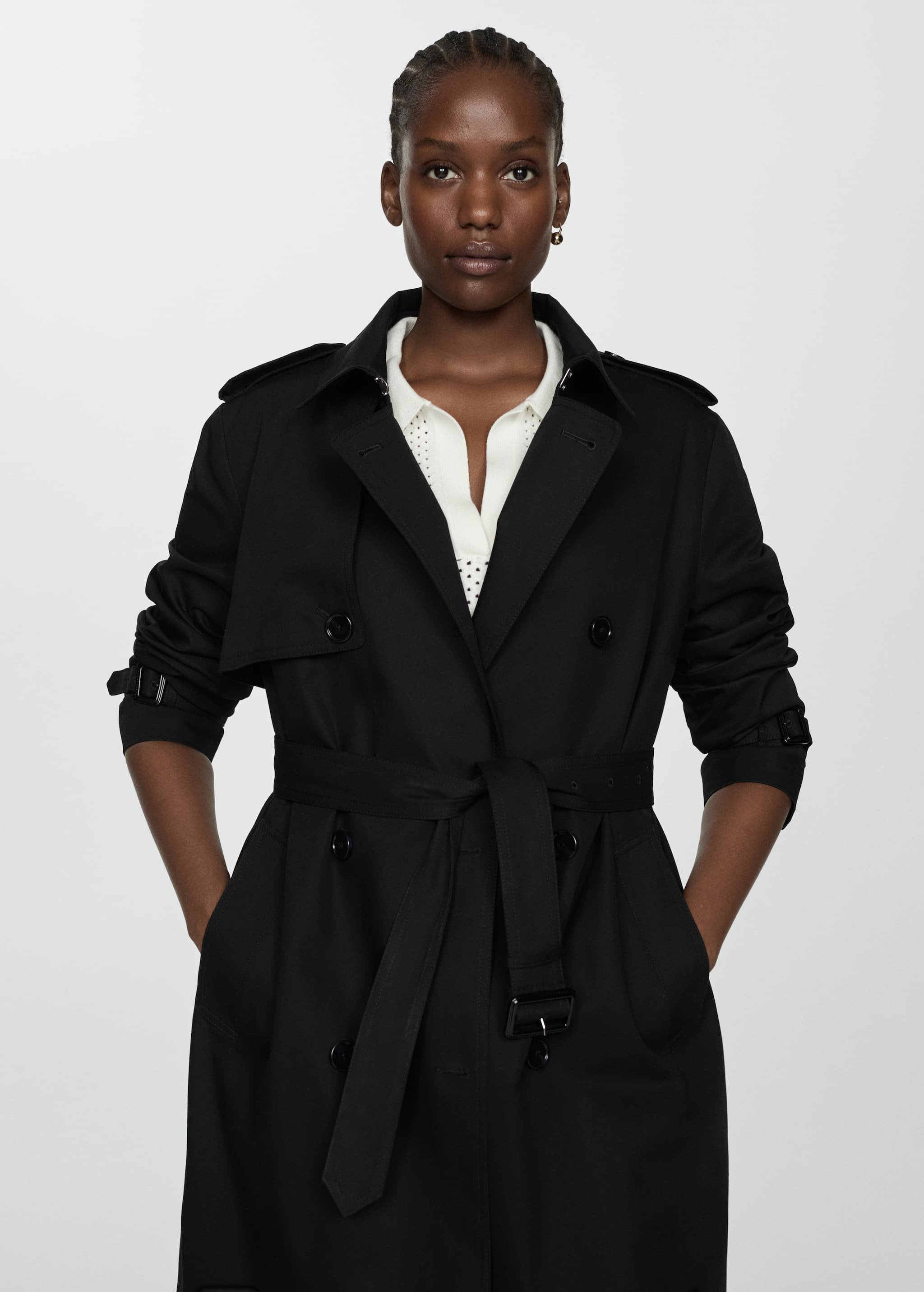 Classic trench coat with belt - Details of the article 5