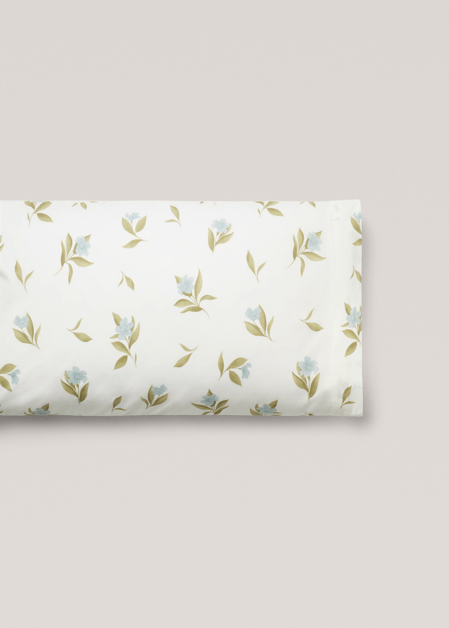 Cotton pillowcase with flowers  45x110cm - Article without model