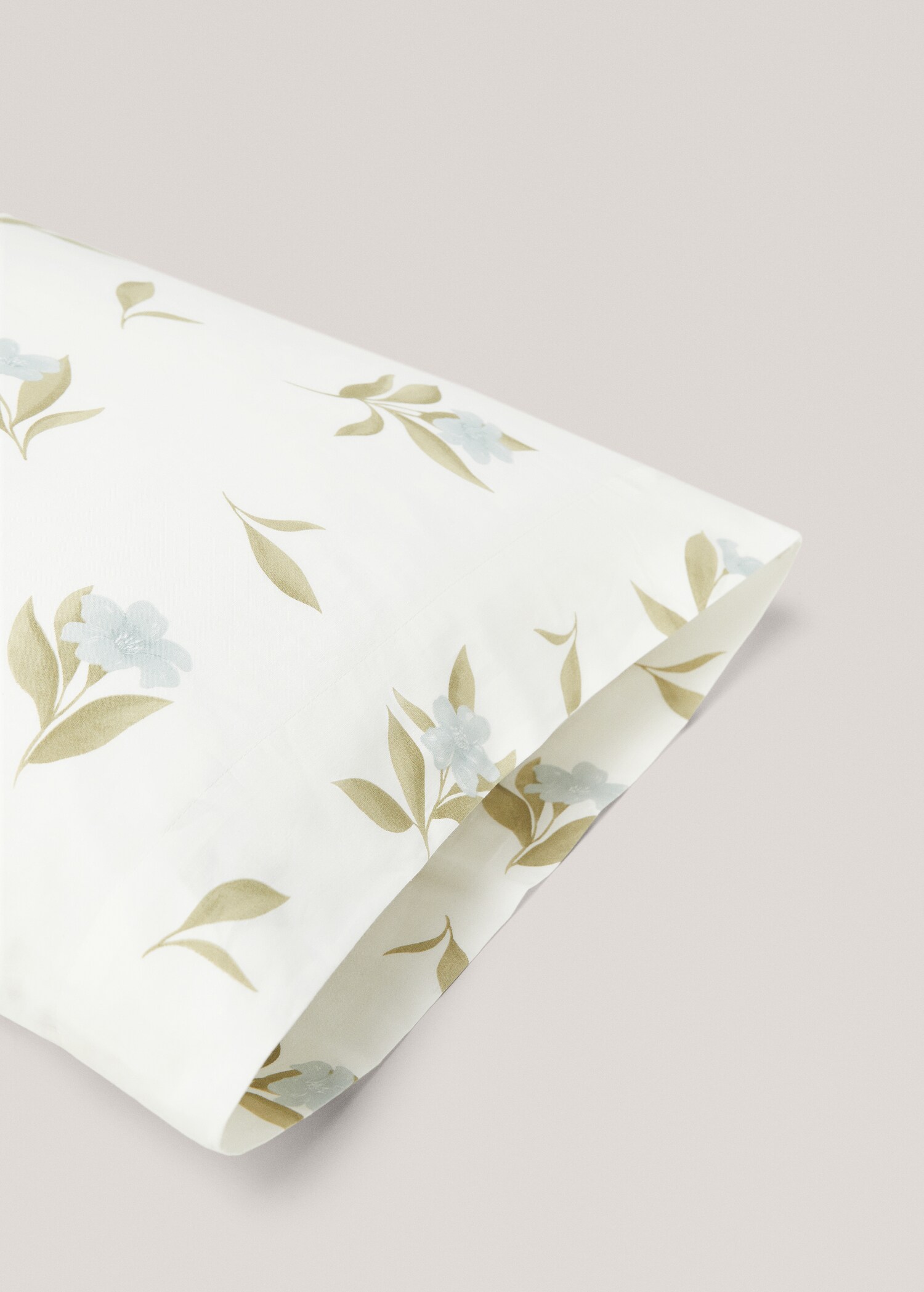 Cotton pillowcase with flowers  45x110cm - Details of the article 2