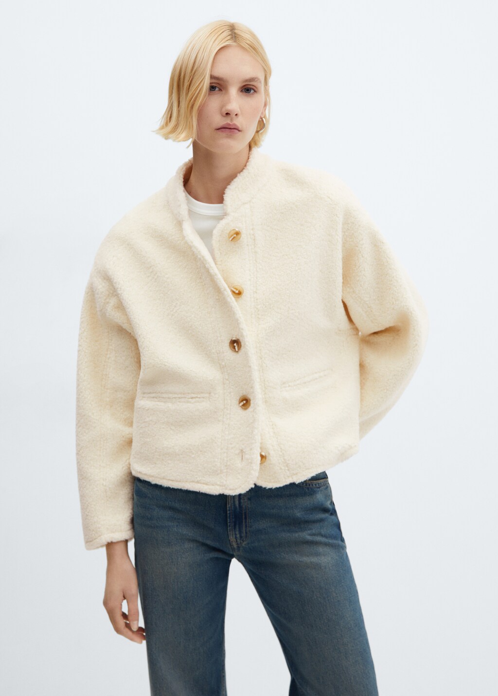 Faux shearling jacket Women MANGO Vietnam