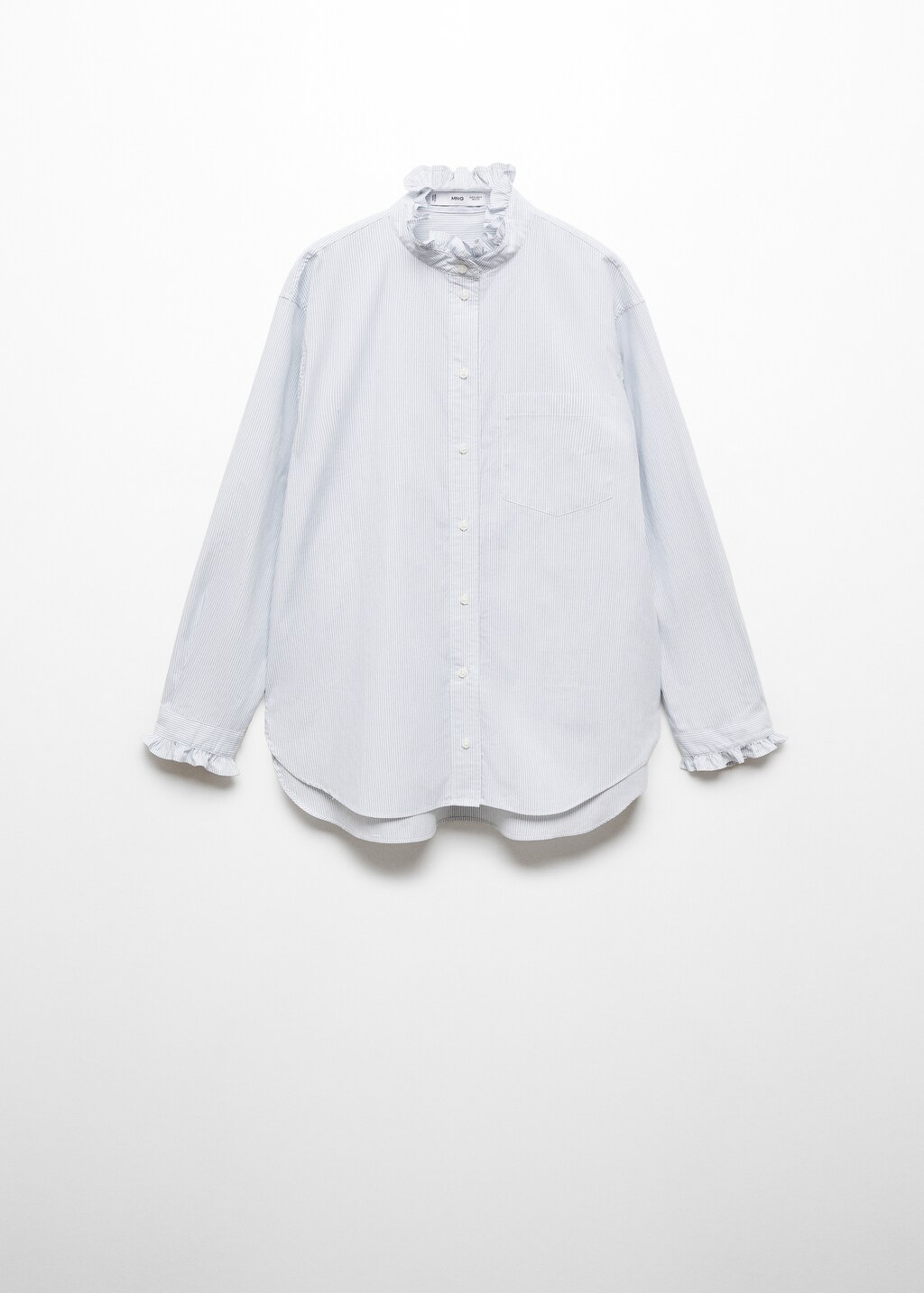 Ruffle neck shirt - Women | MANGO Georgia Ruffle neck shirt - Women | MANGO Georgia