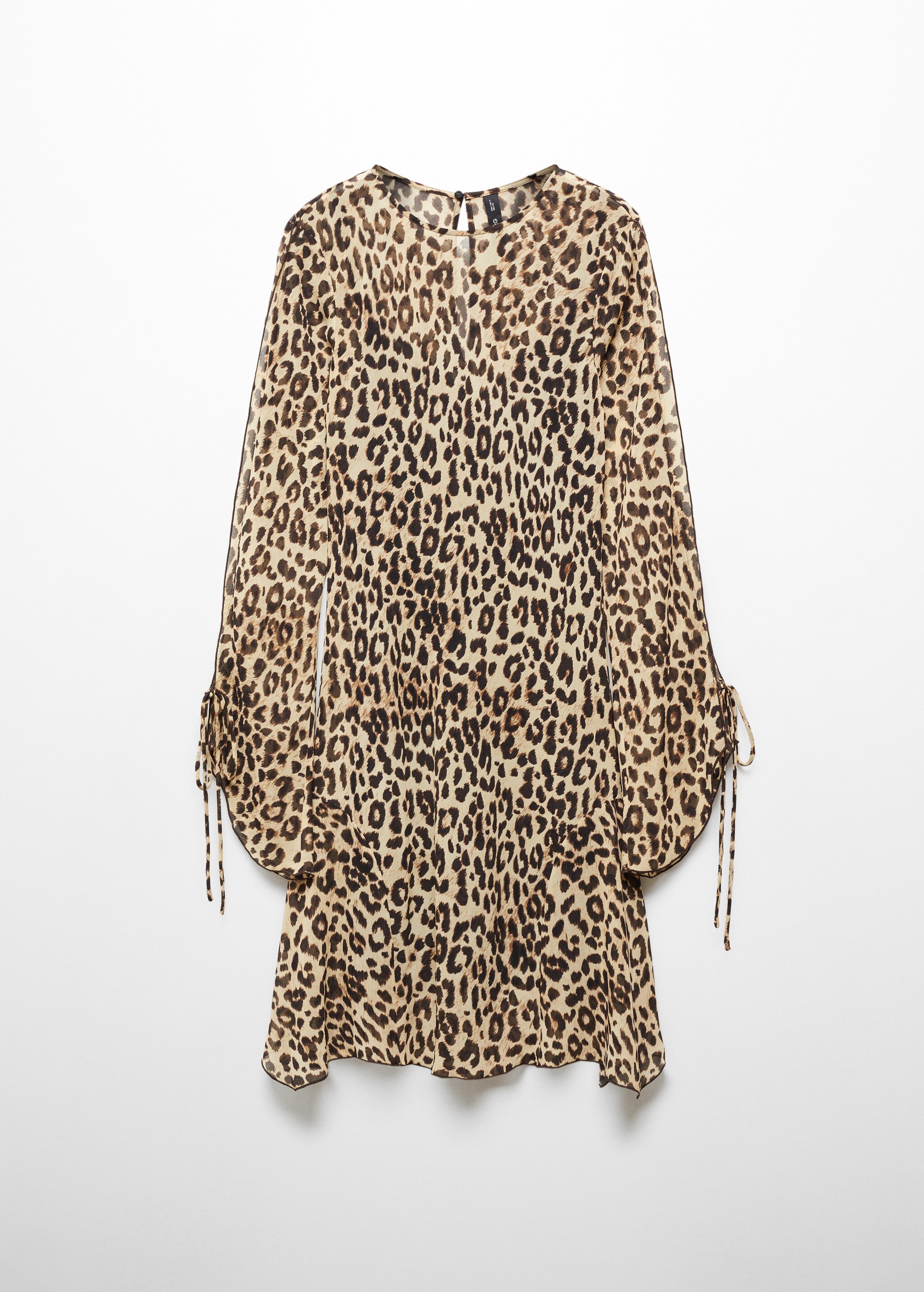 Vestito leopardo maniche scampanate - Articolo senza modello