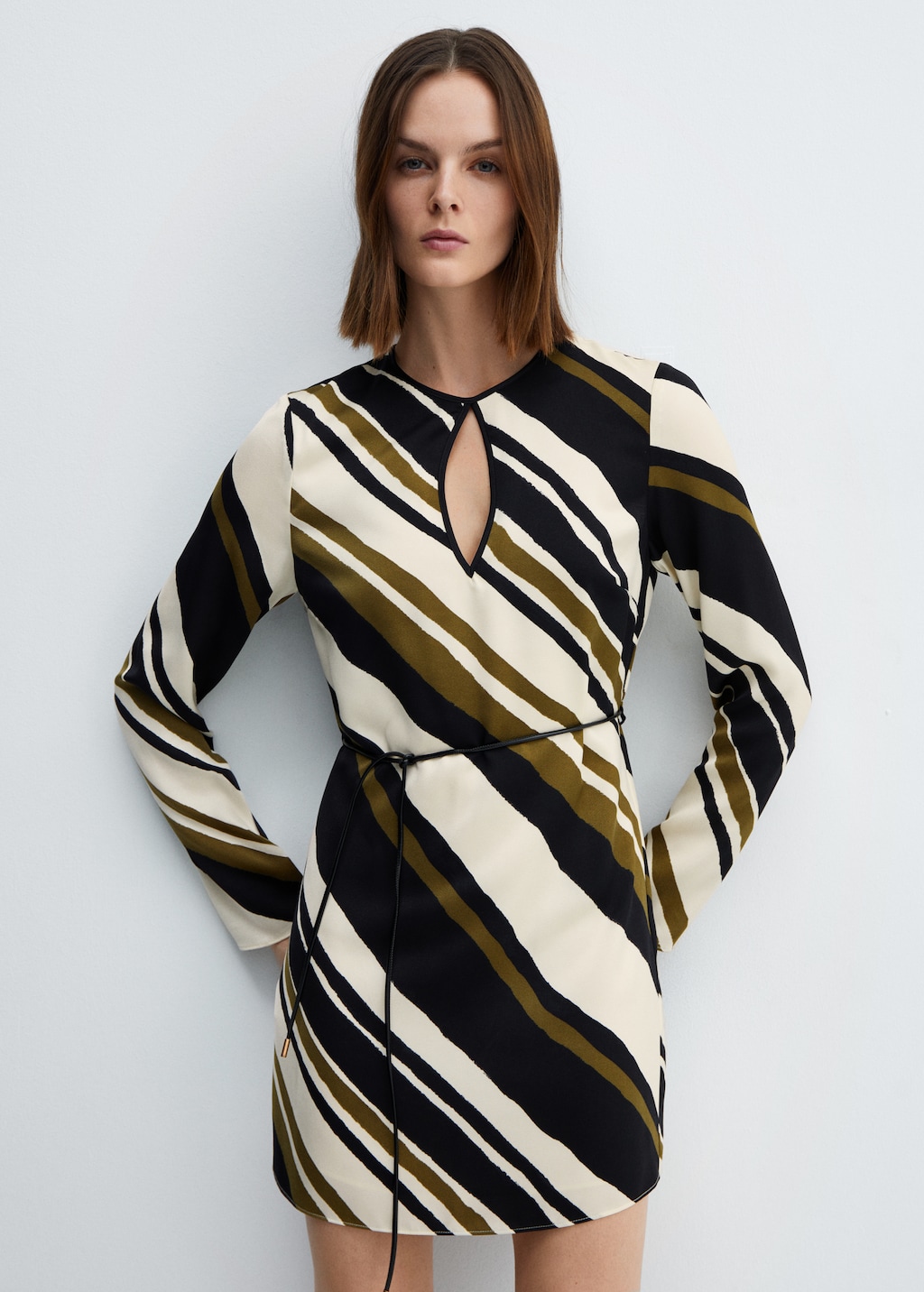 Robe a rayures avec ceinture