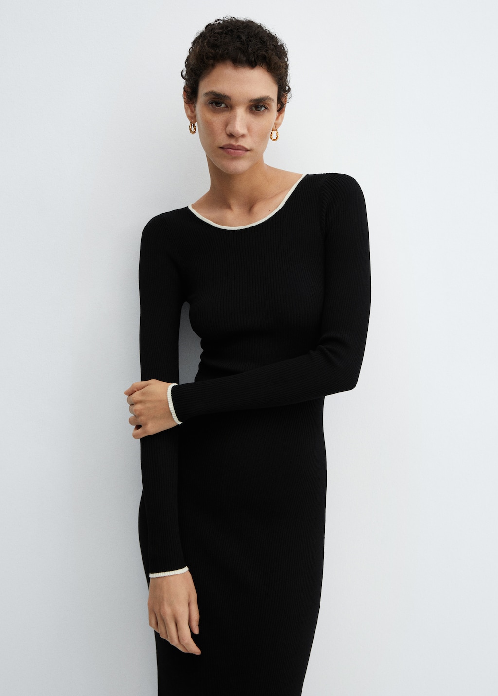 Mango black dress 2018 outlet
