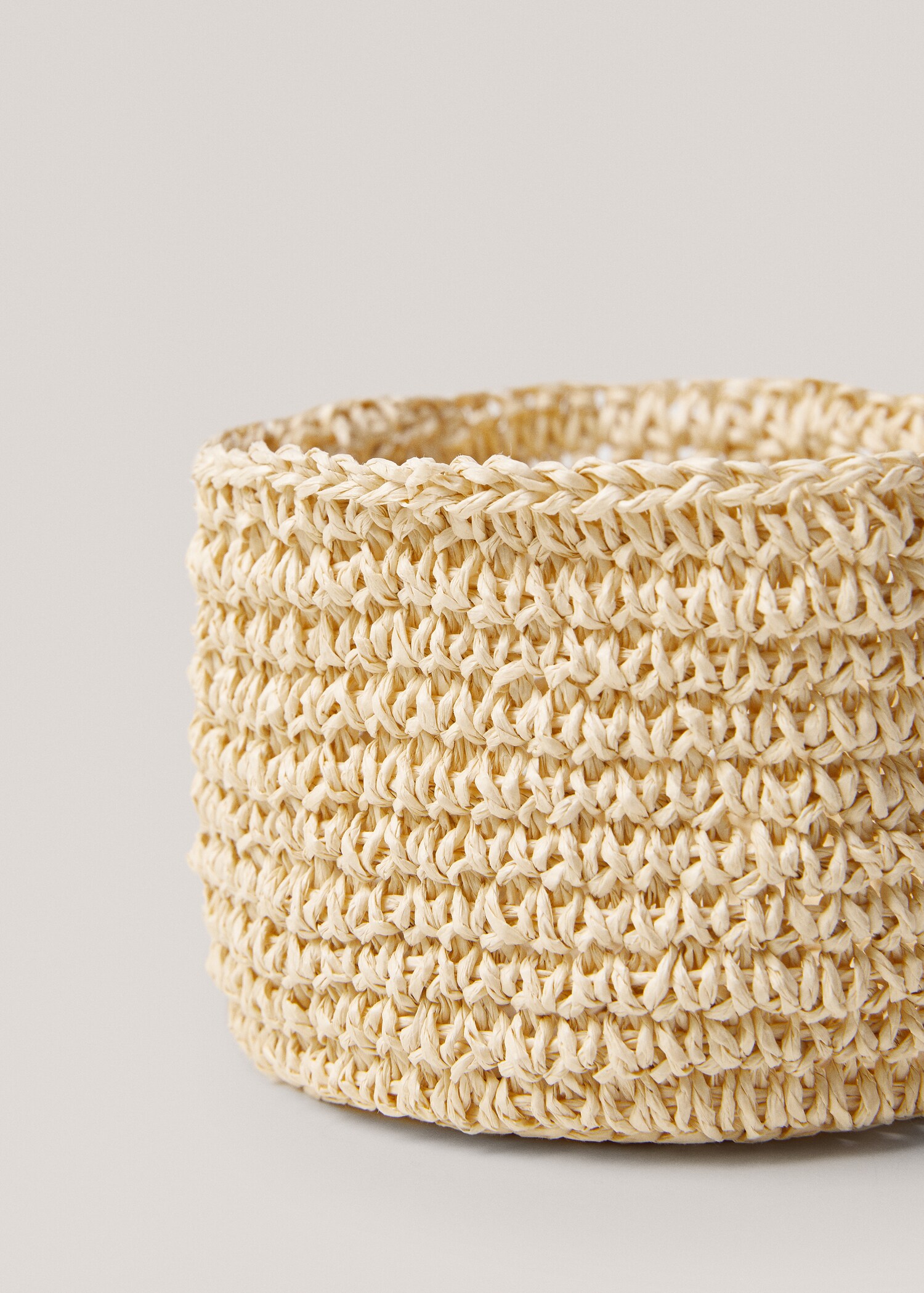 Round braided basket 12x8cm - Details of the article 1