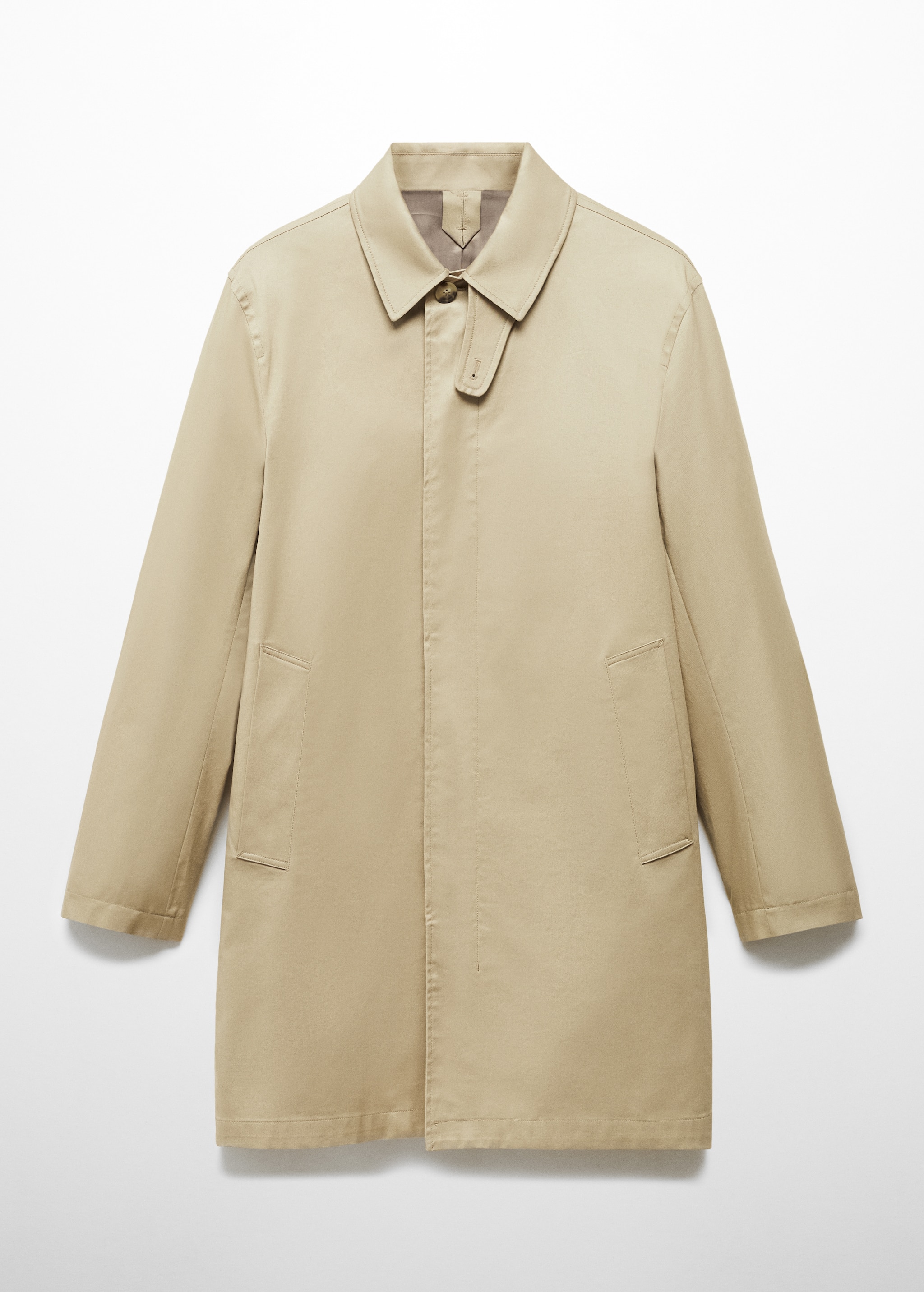 Cotton trench coat with collar detail - Article without model