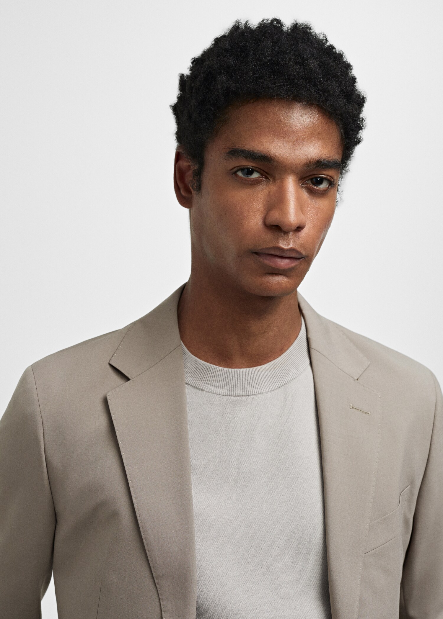 Slim-fit wool suit blazer - Details of the article 1