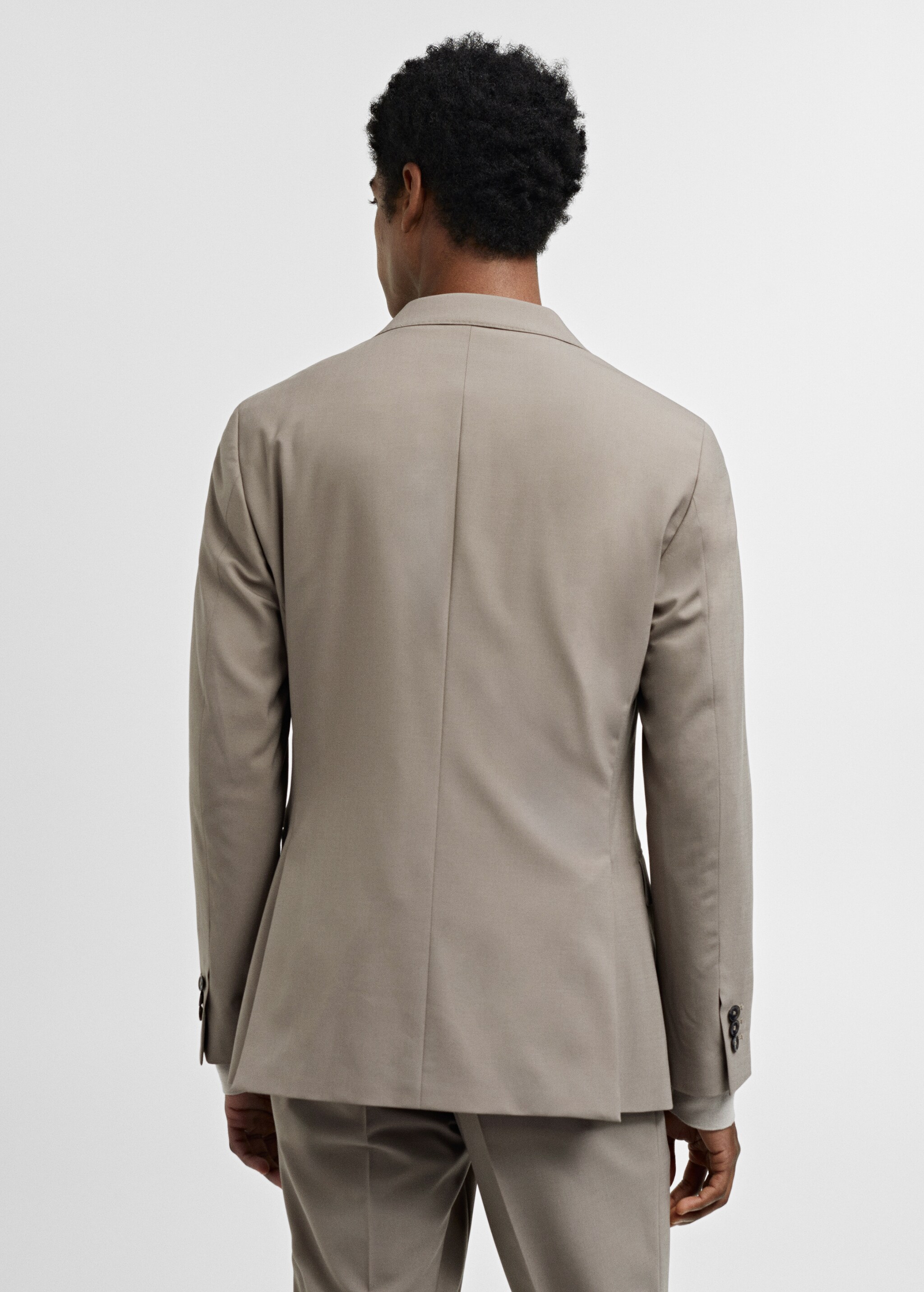 Костюмный пиджак slim fit из шерсти - Обратная сторона изделия
