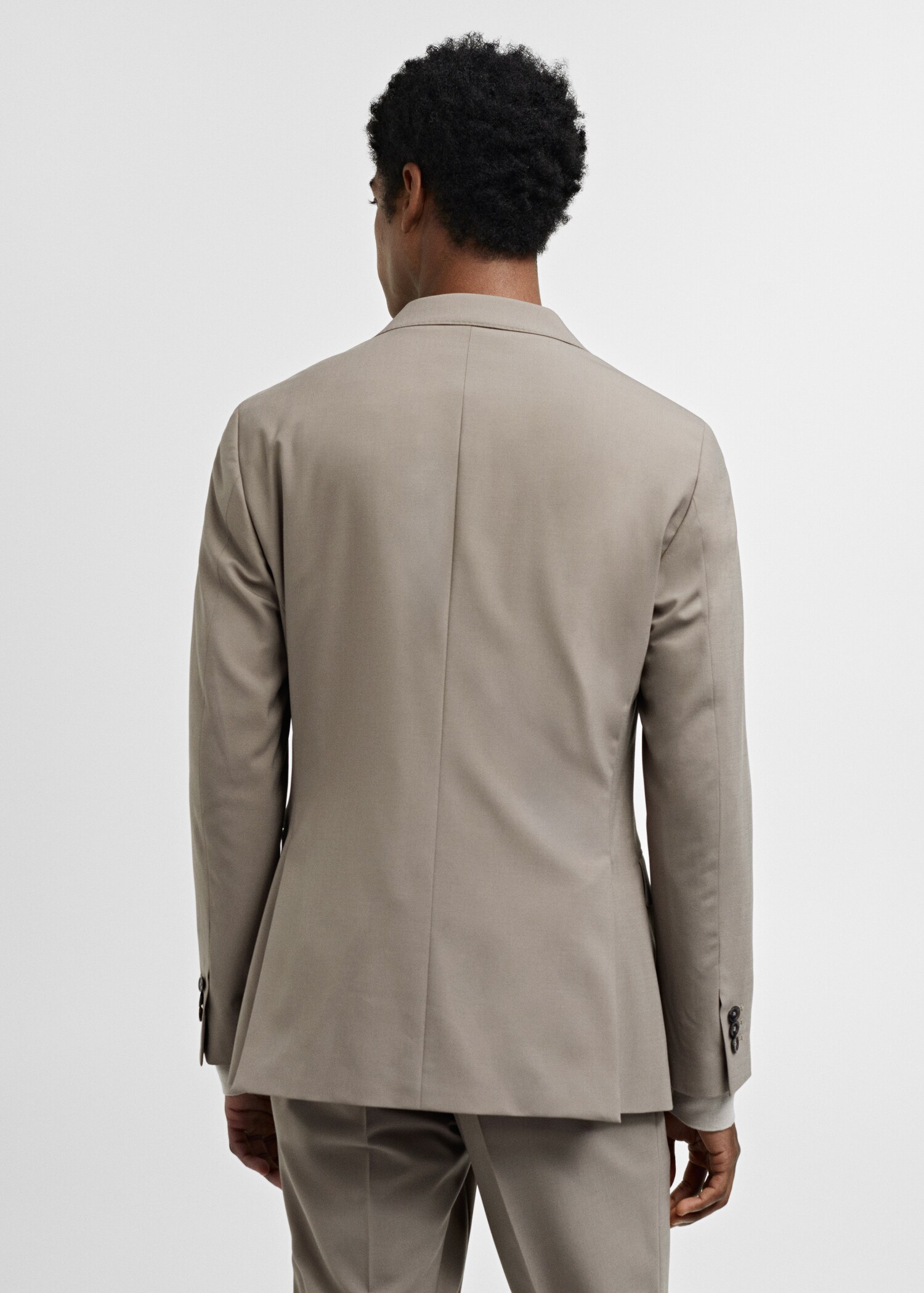 Slim-fit wool suit blazer - Reverse of the article