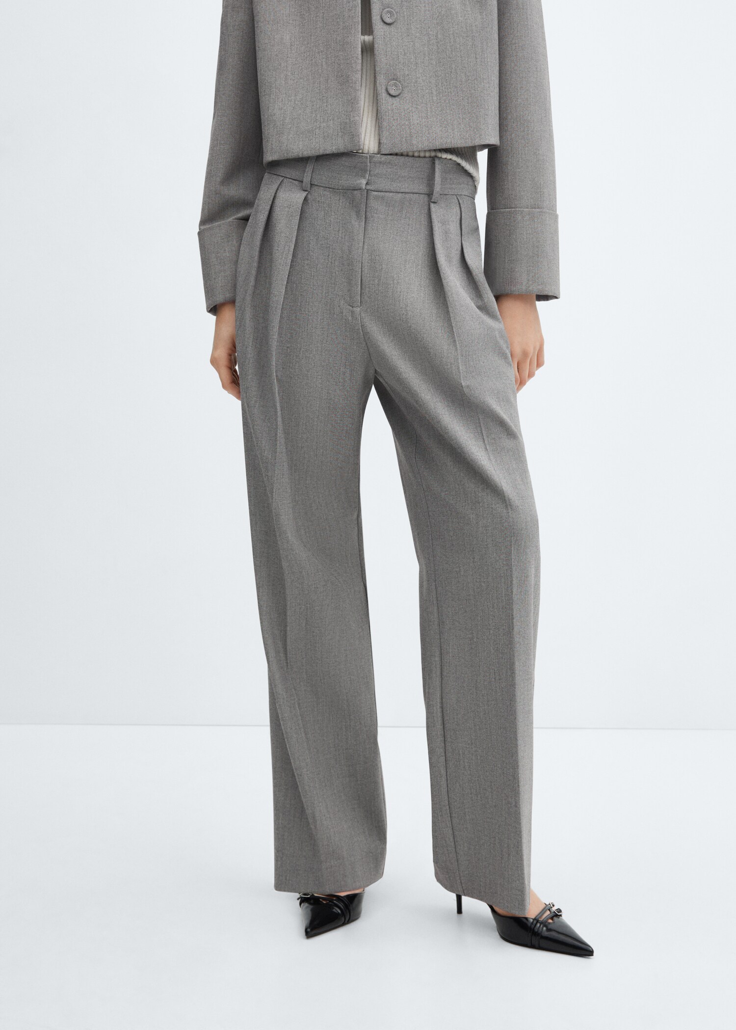Pleated suit pants - Medium plane