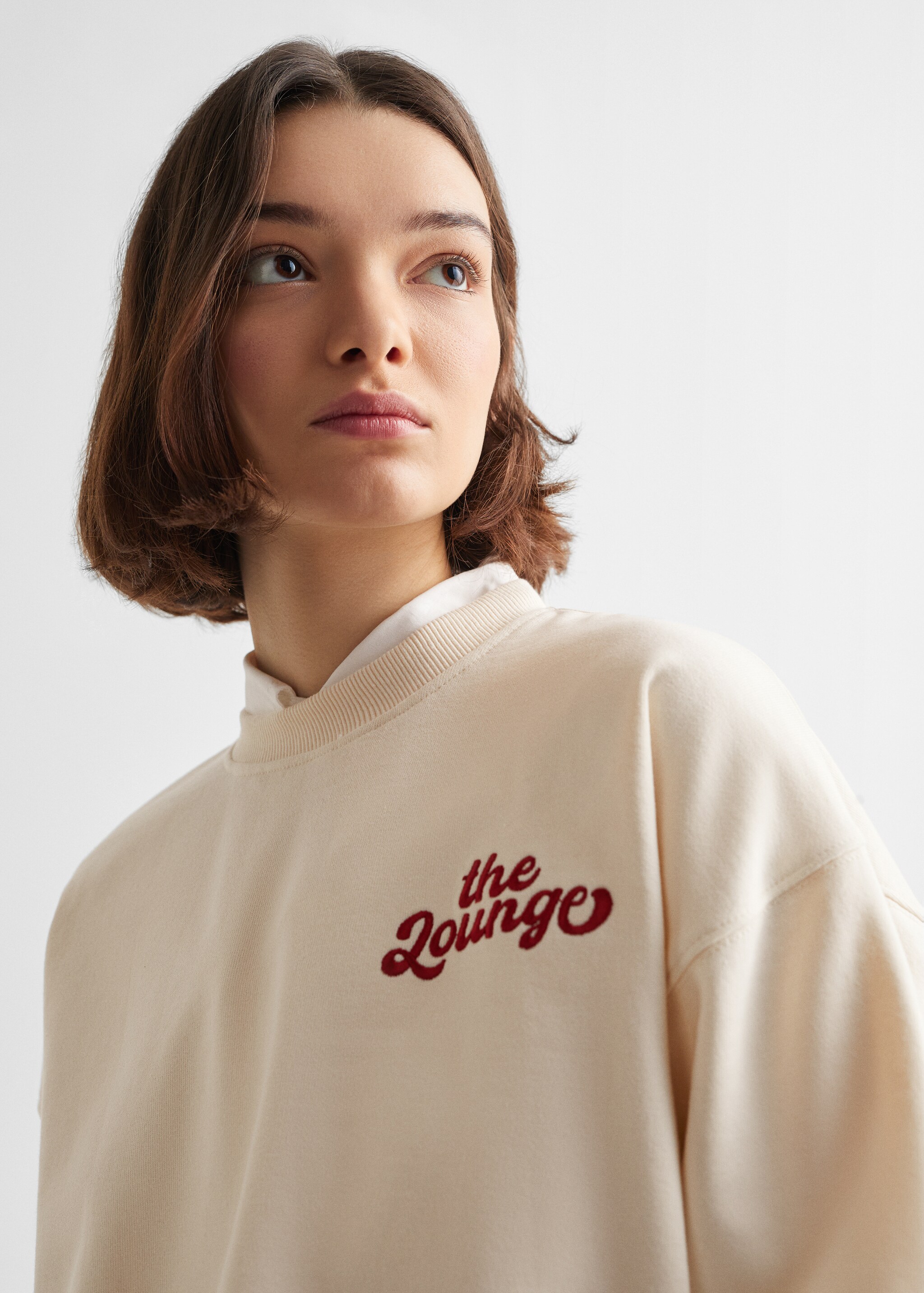 Printed message sweatshirt - Details of the article 1