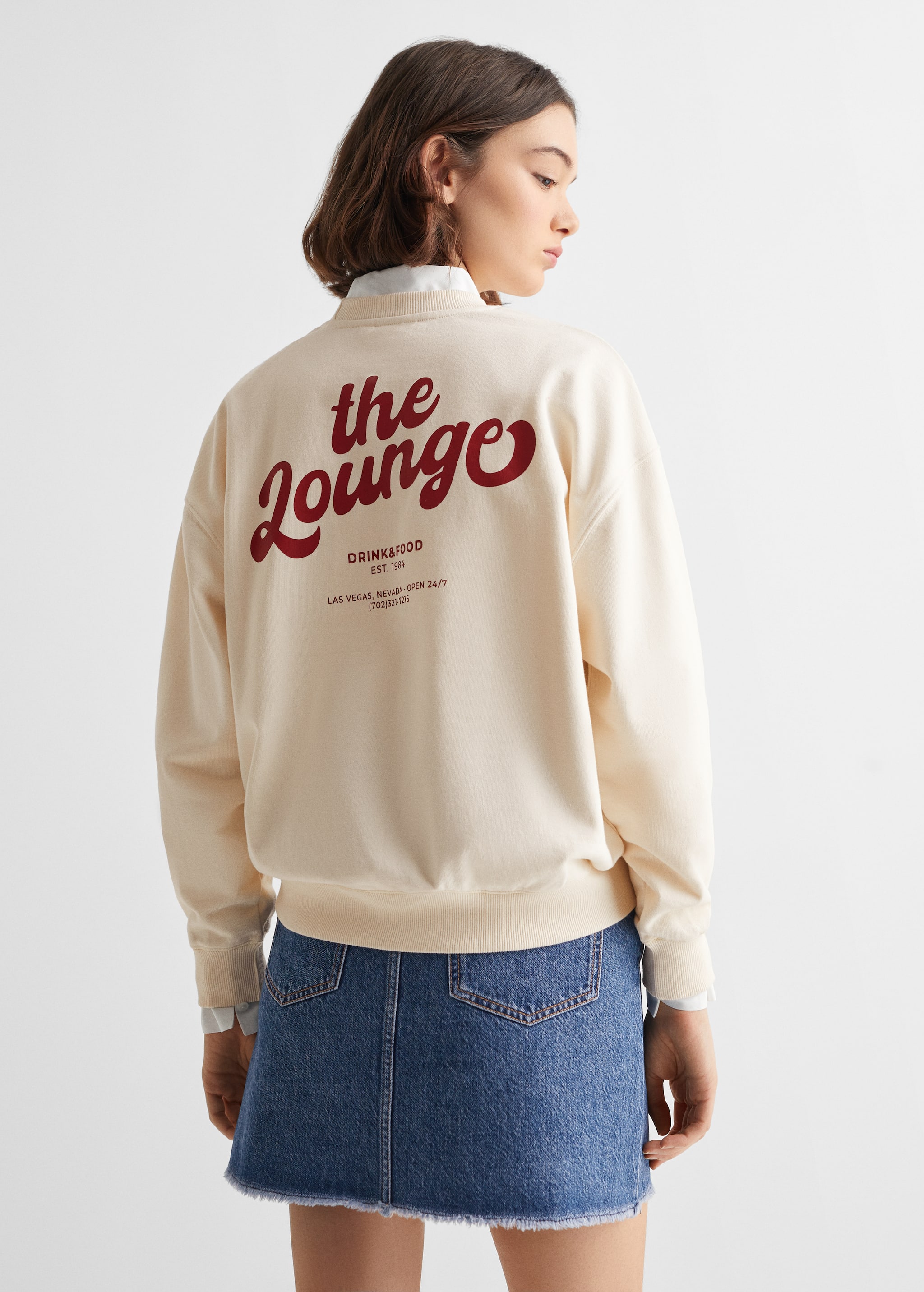 Printed message sweatshirt - Reverse of the article