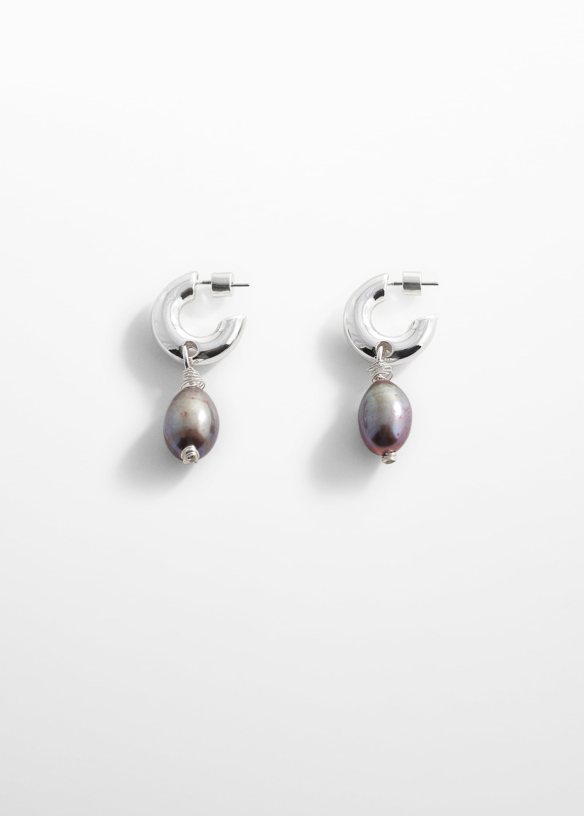Natural pearl pendant earrings - Article without model