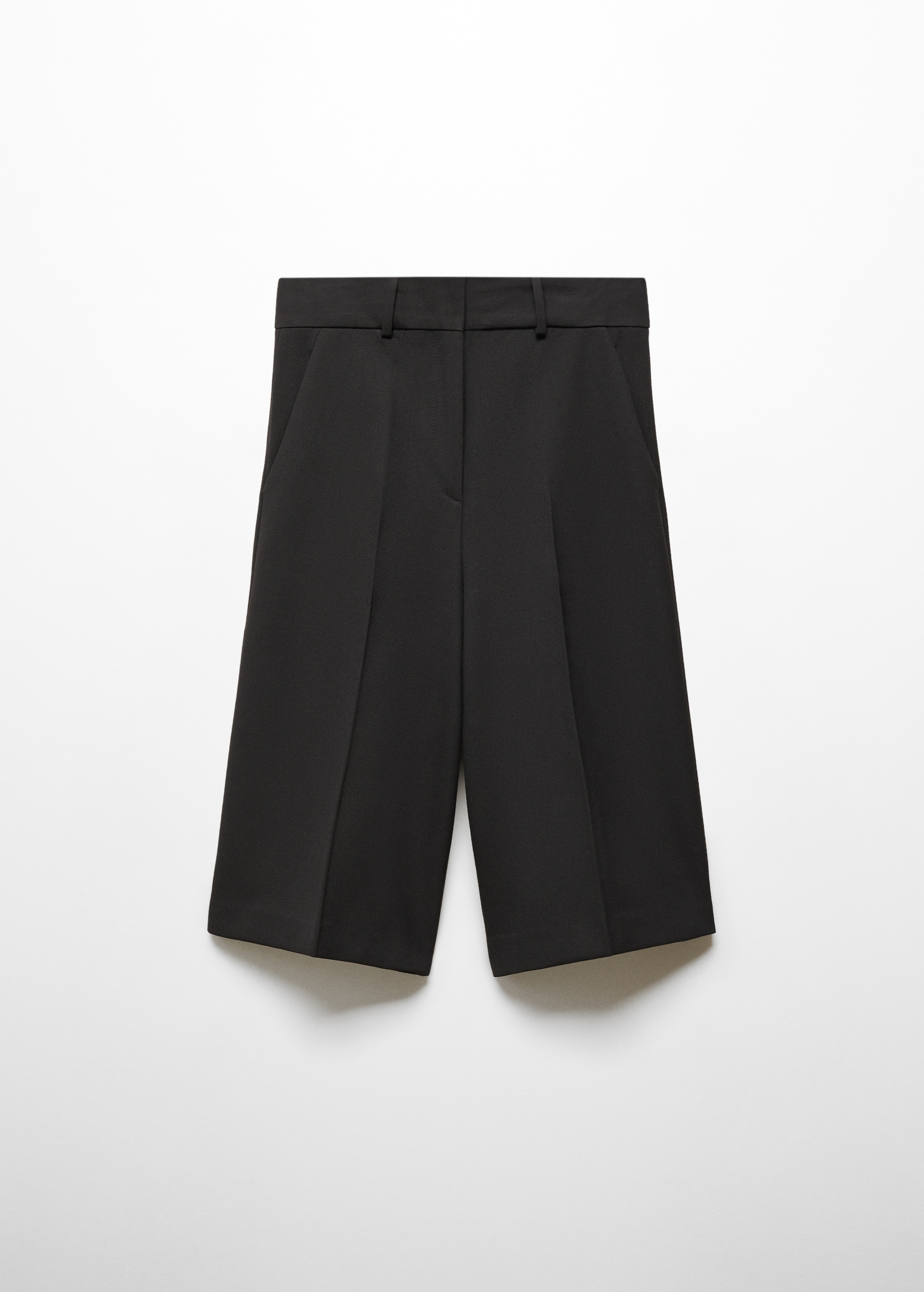 Straight-fit high-waist bermuda shorts - Article without model
