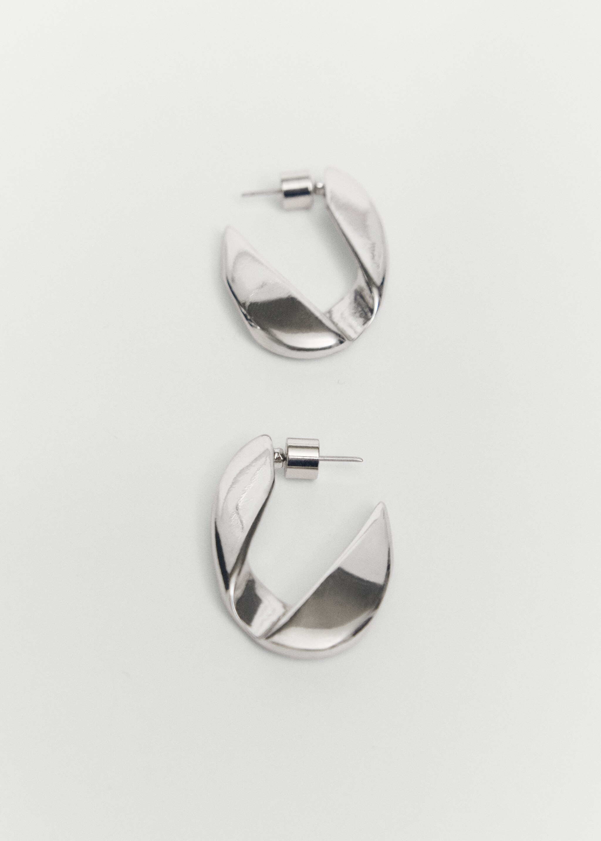 Link hoop earrings - Medium plane