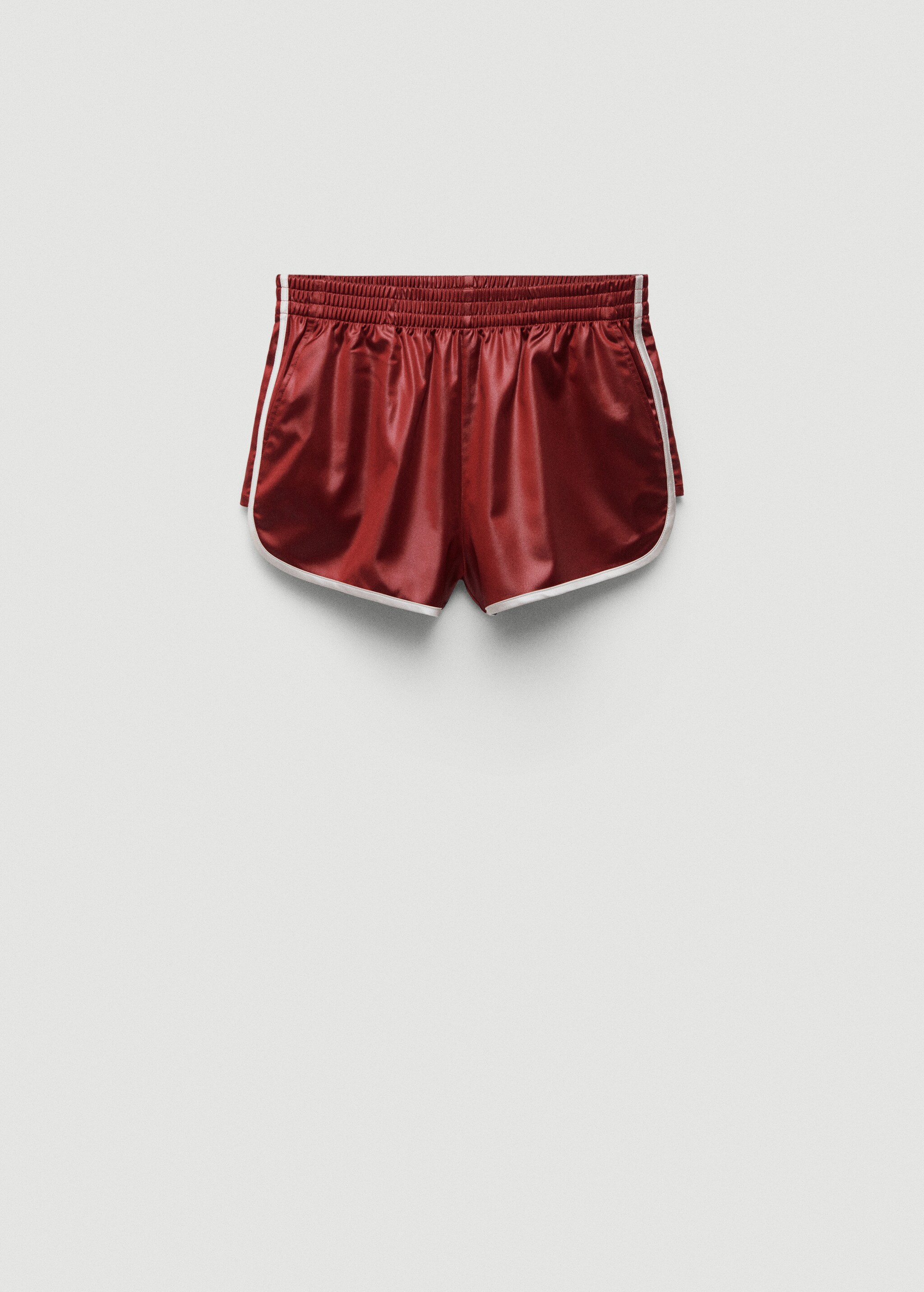 Satin shorts with elastic waist  - Article without model