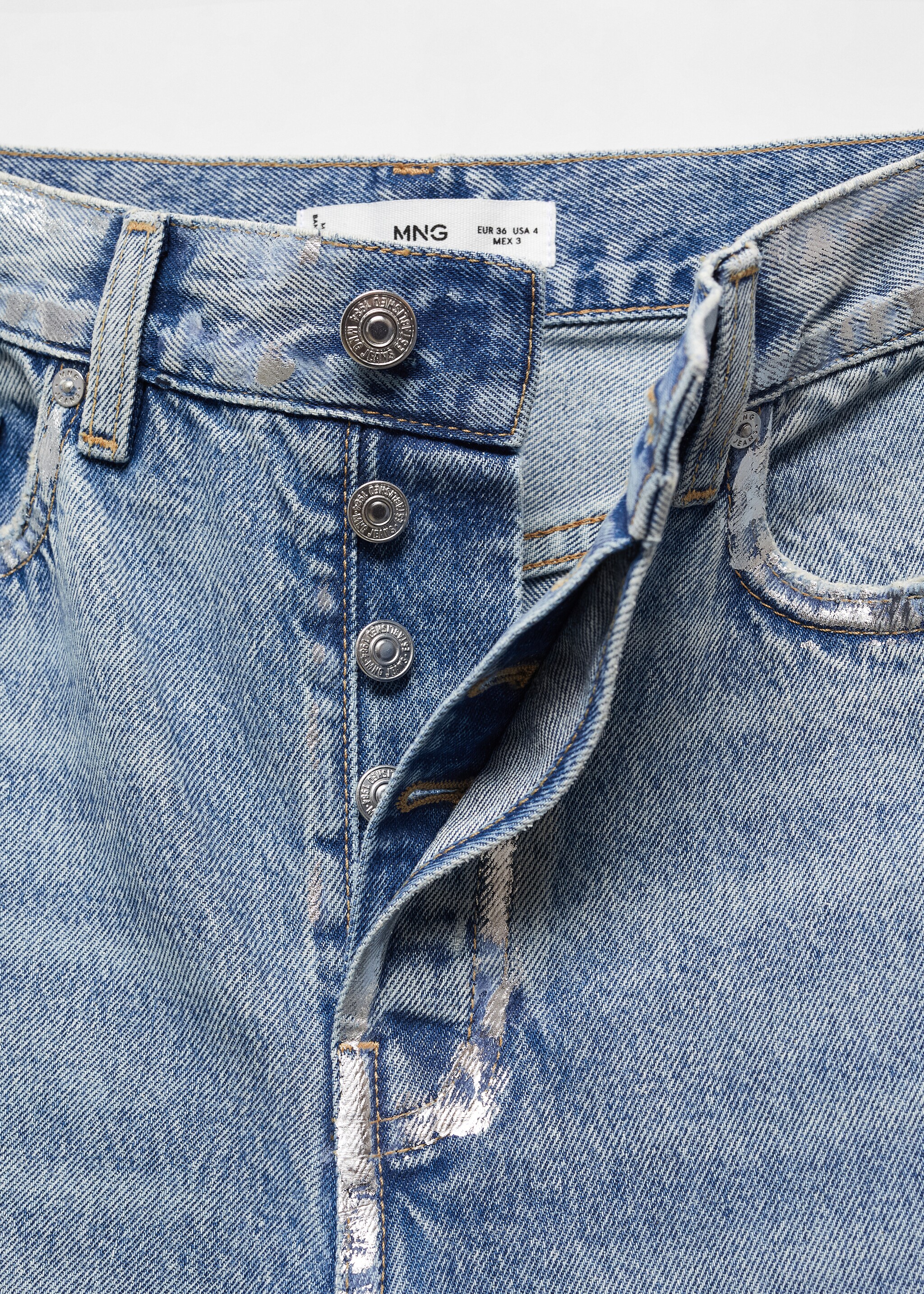 Straight-fit jeans with foil details - Details of the article 8