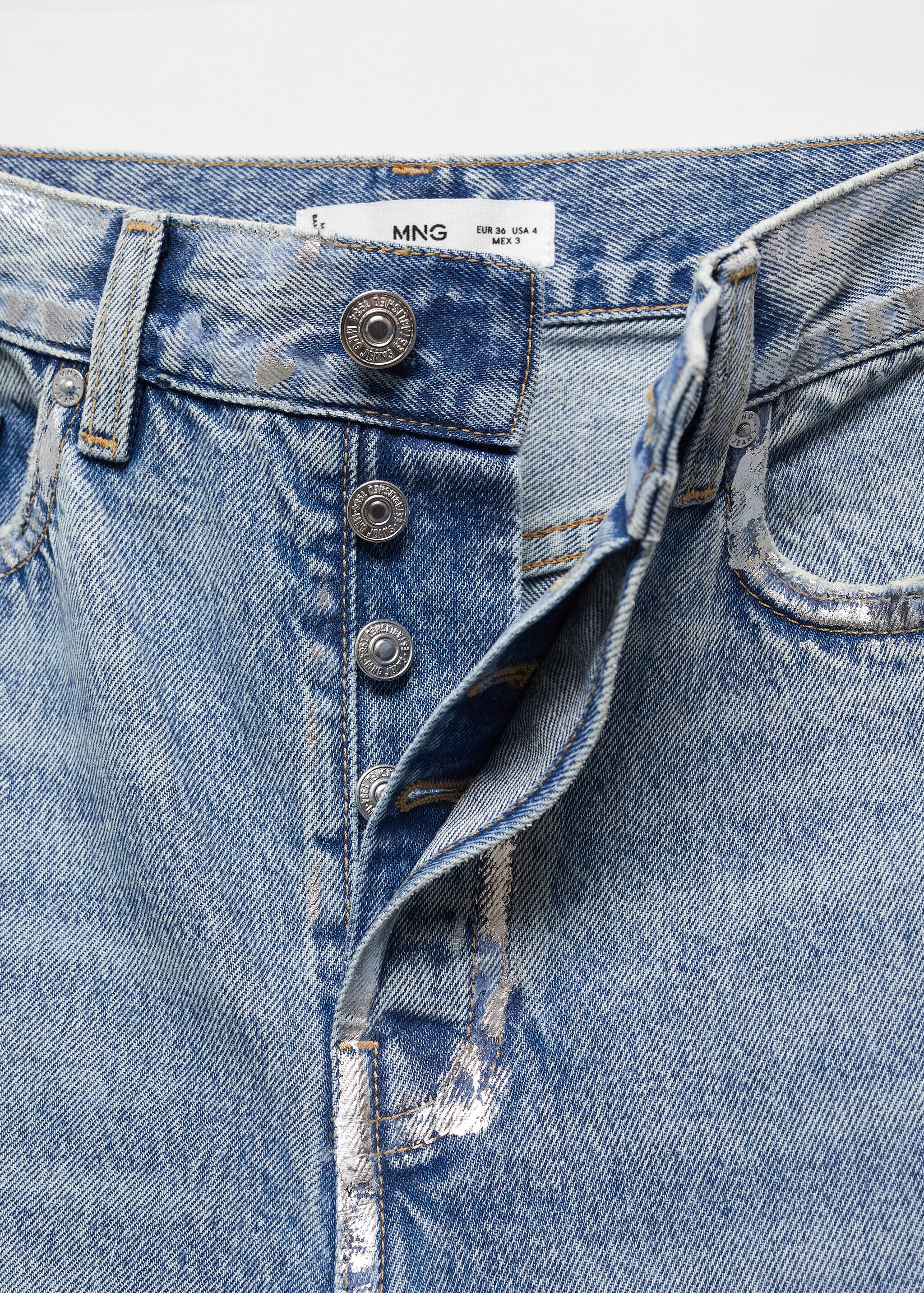 Straight jeans with foil details - Details of the article 8