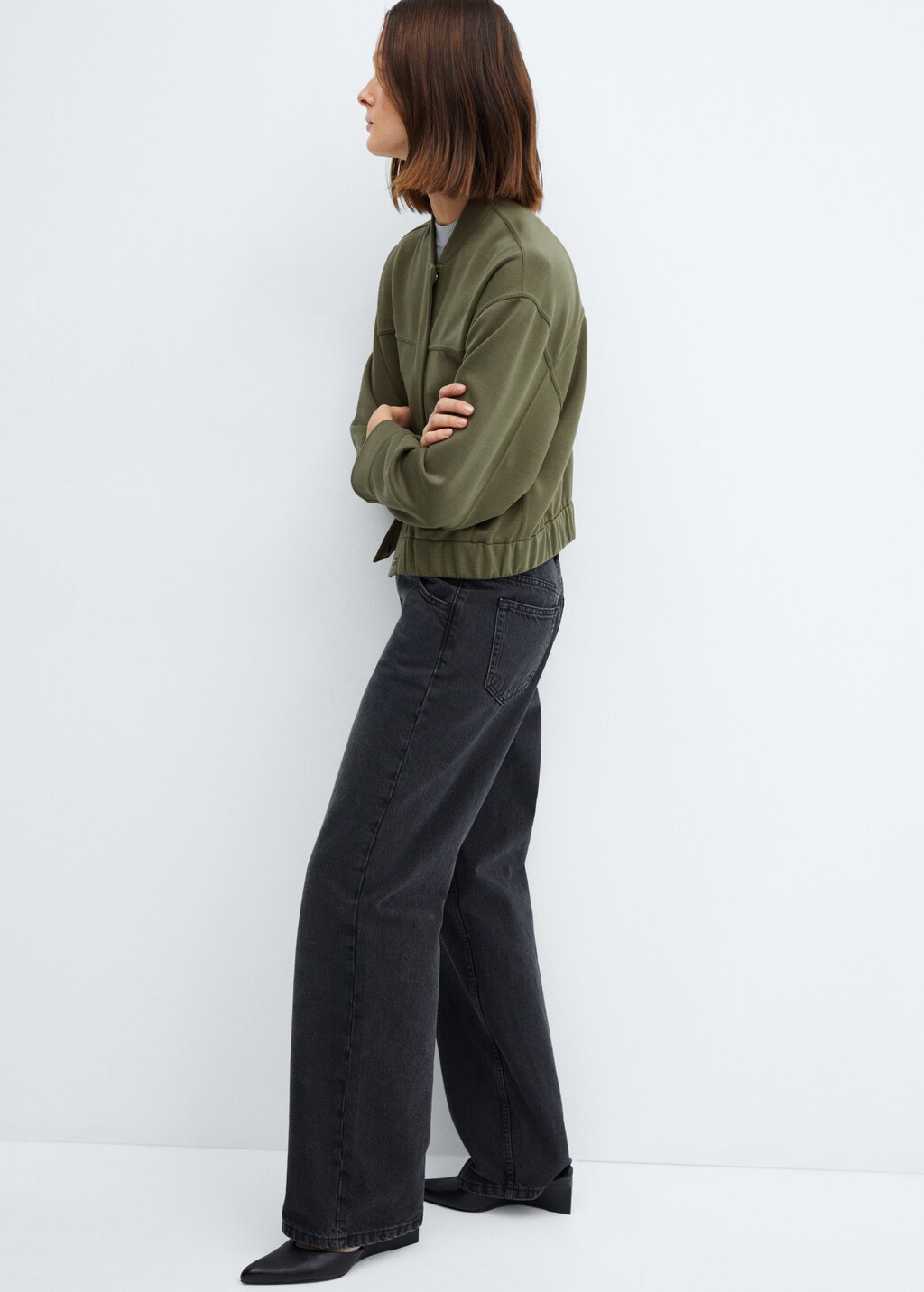Bomber jacket decorative seams Bomber jacket decorative seams