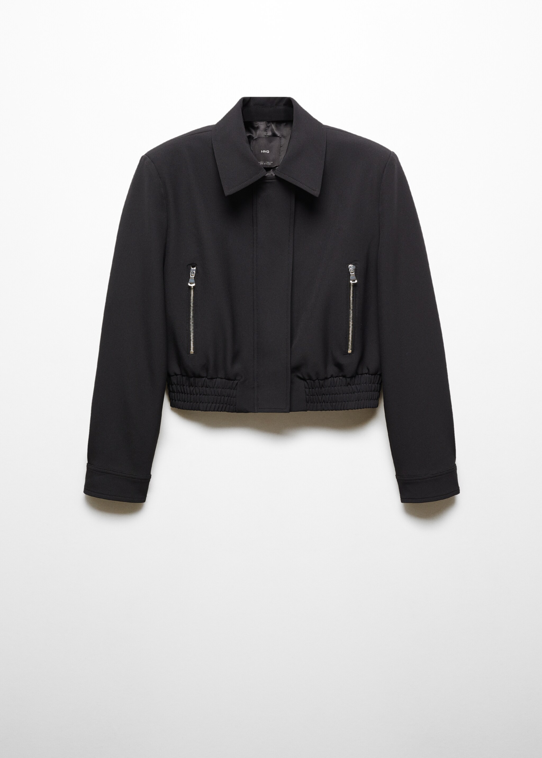 Cropped jacket with shoulder pads - Article without model