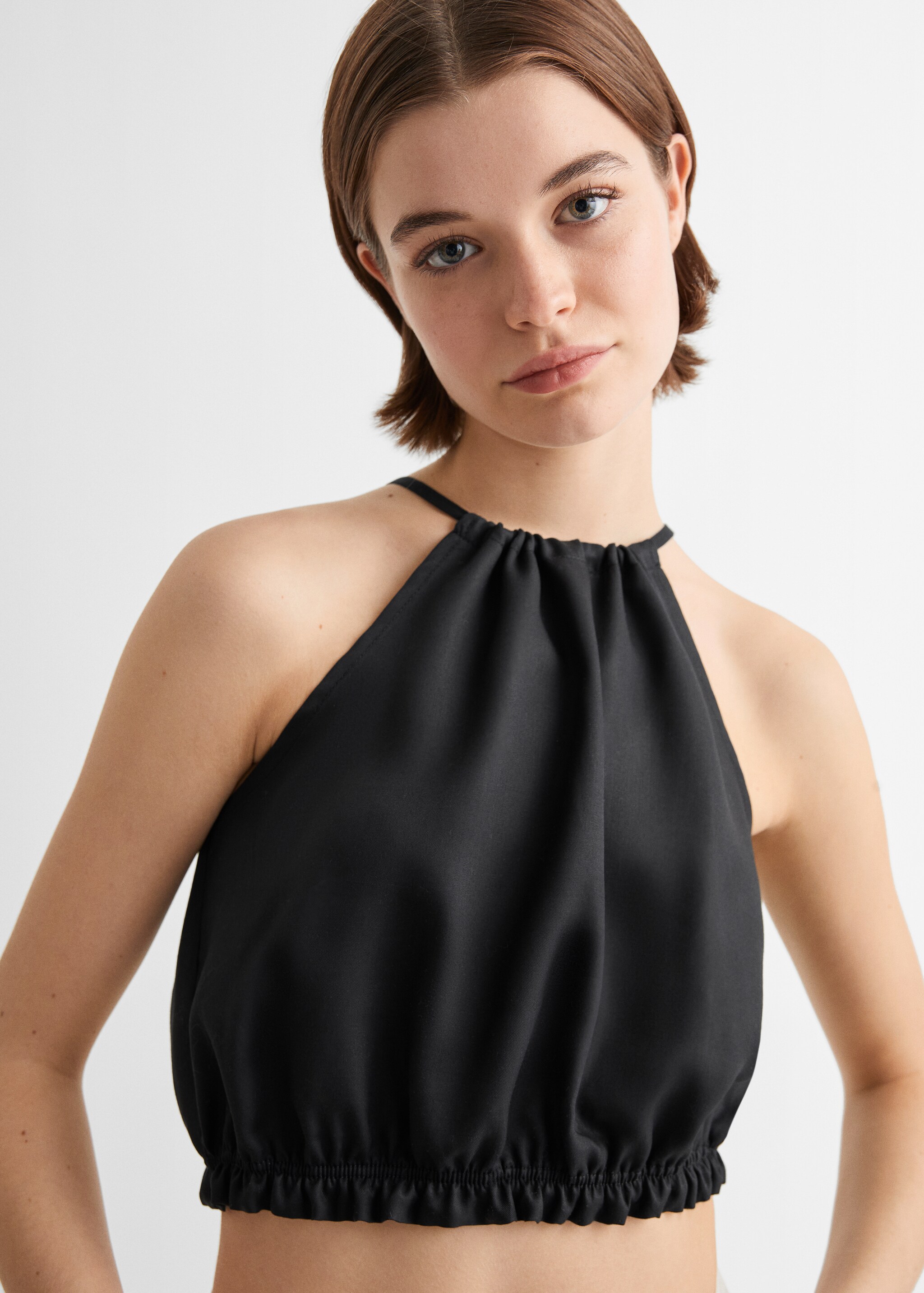 Draped crop top - Details of the article 1