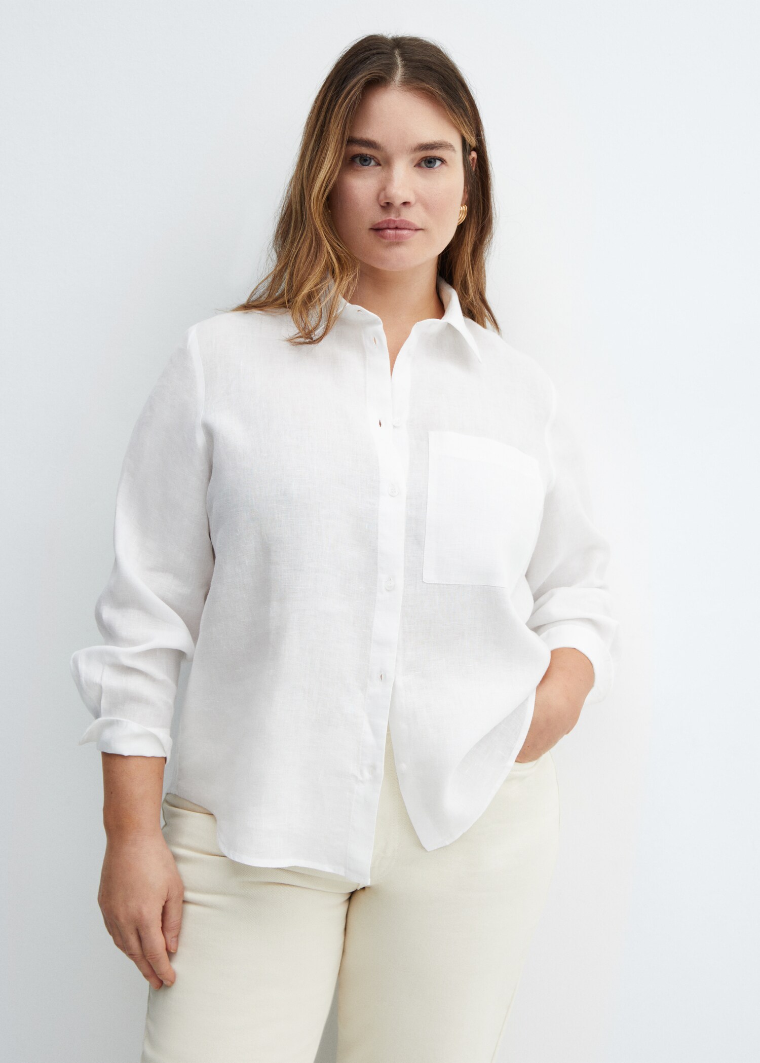 Linen 100% shirt - Details of the article 5