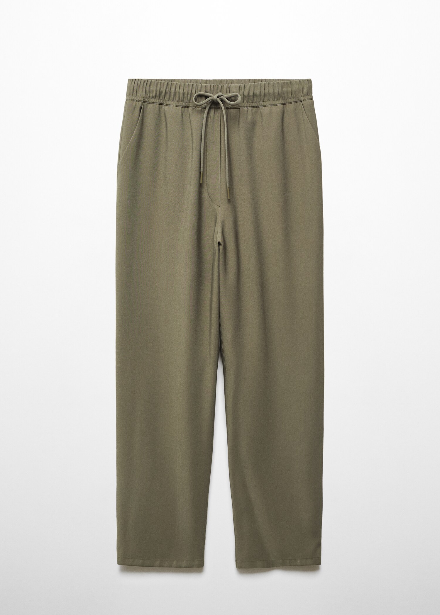 Flowy straight-fit trousers with bow - Article without model